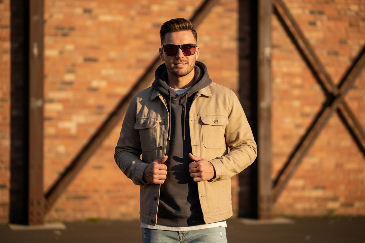 UK polarised sunglasses wore by man
