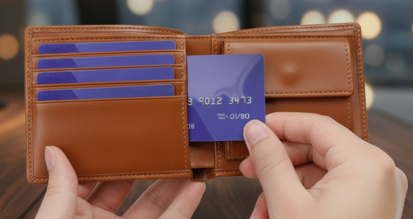 Genuine Leather Bifold Wallet for Men Perfect Gift brown unfolded credit cards
