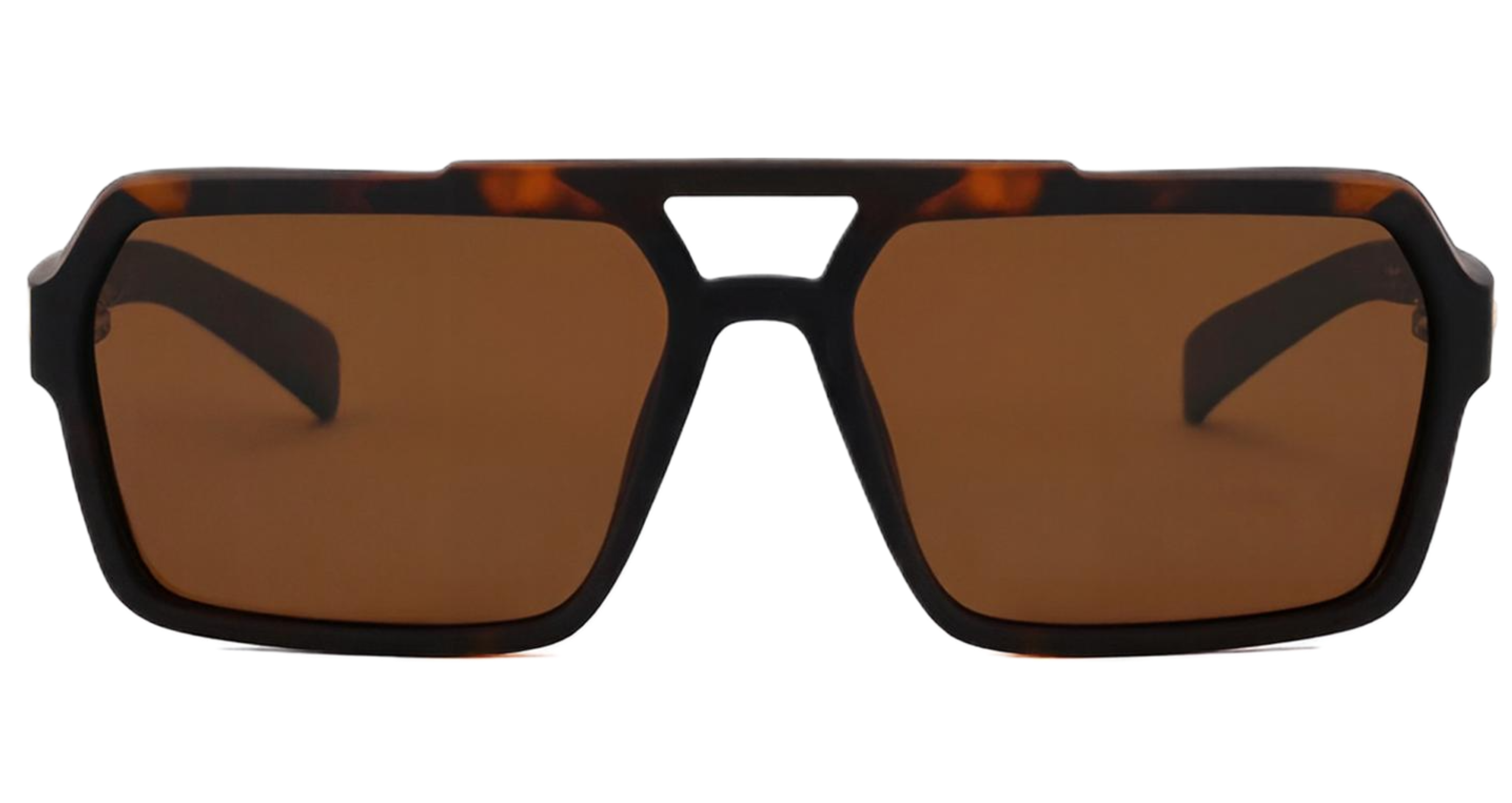 Missandtrendy Eighties wayfarer sunglasses with brown black frame and brown lens 0º side view