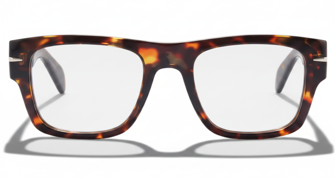 Lincoln tortoiseshell frame and clear lens spectacles 0º view vision glasses