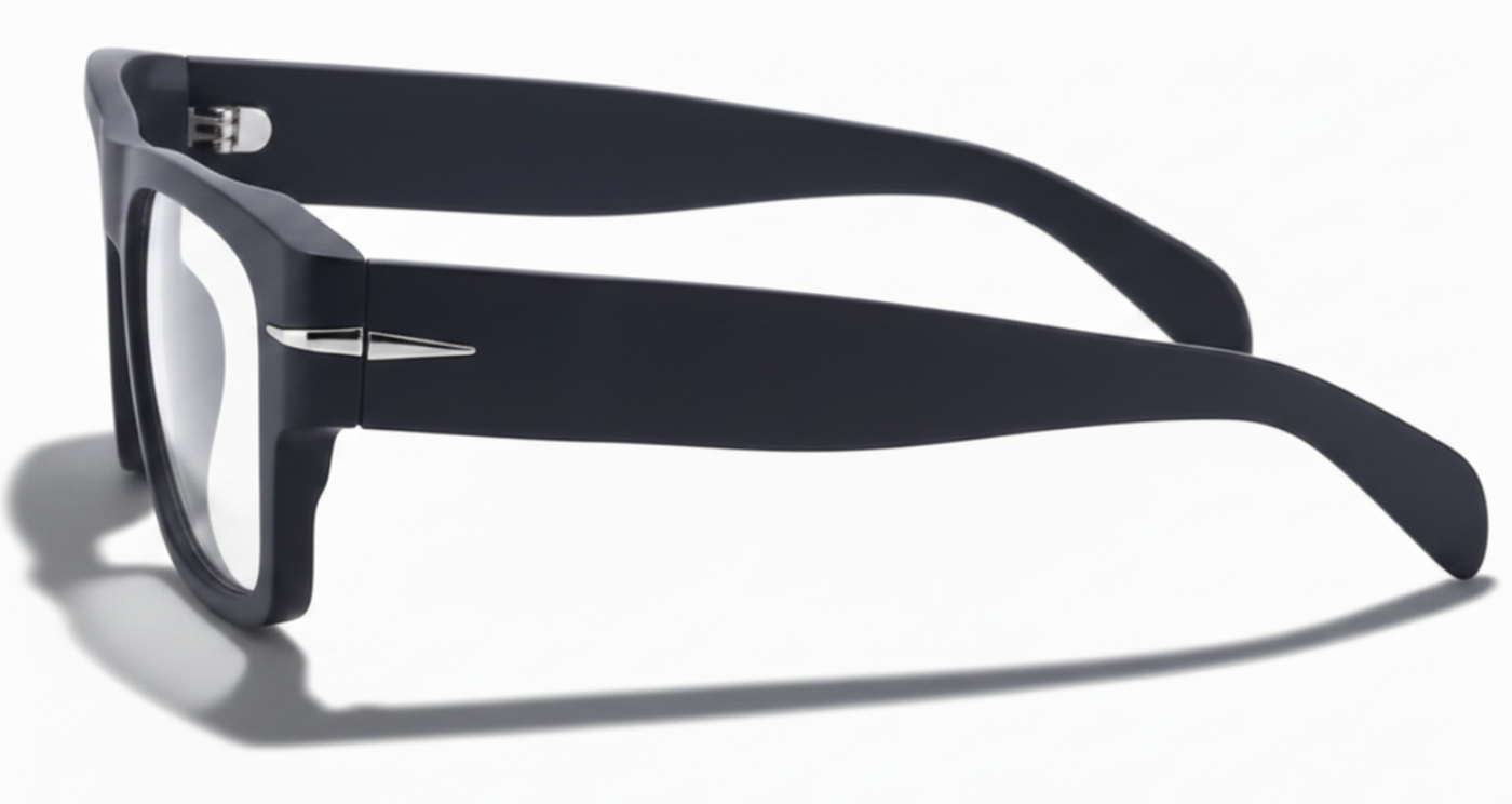 Lincoln men specatacles with blck frame and clear lens 90º side view vision glasses Missandtrendy