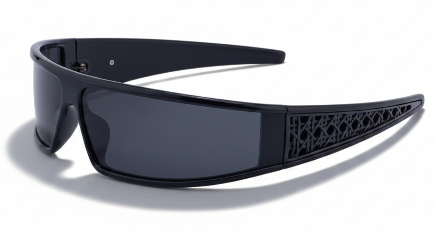 Missandtrendy Couronne headband UV polarised sunglasse with black frame and black lens 45º top side new style