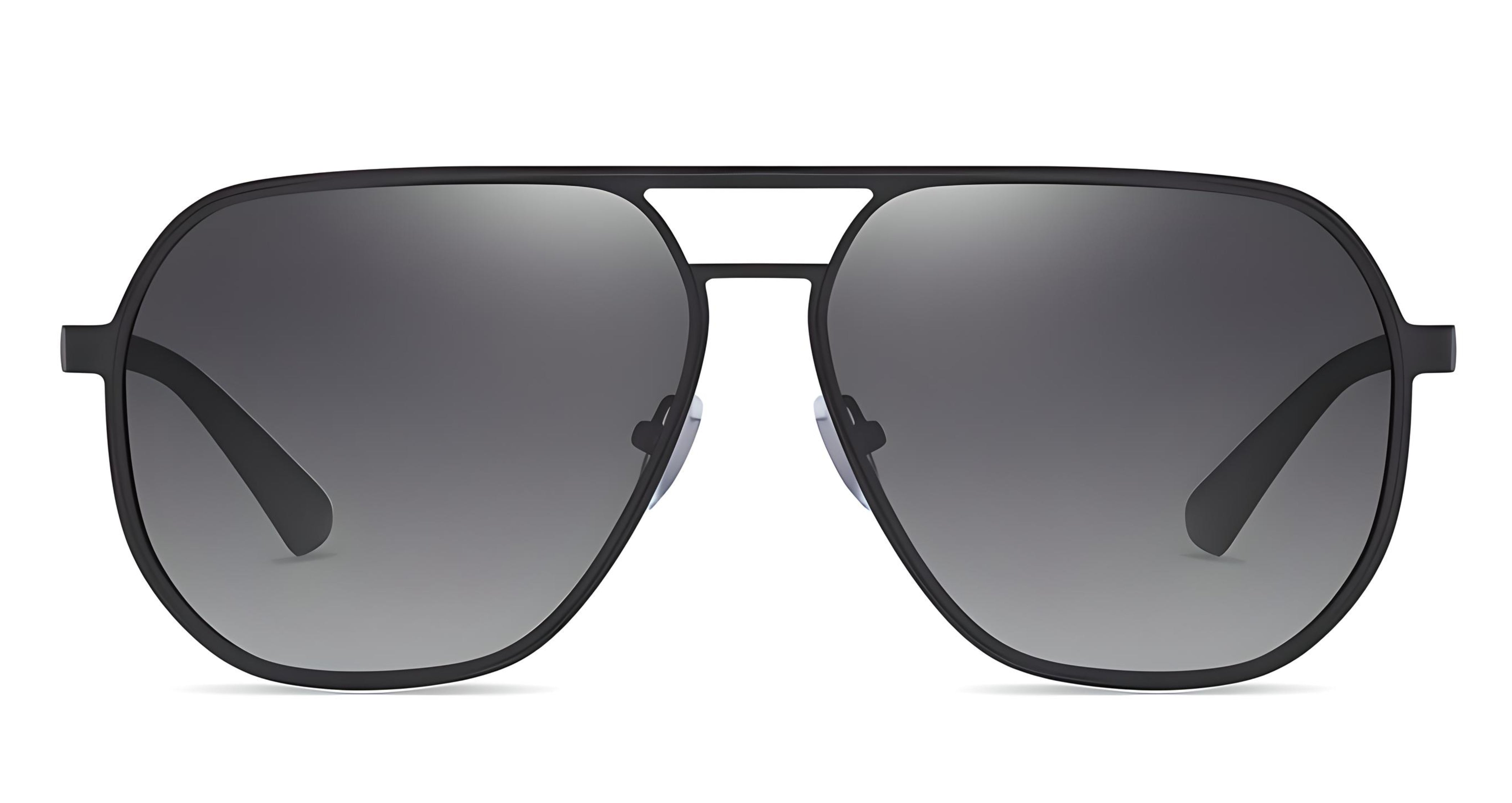 Missandtrendy Dire Aviator sunglasses with black frame and black lens front side view