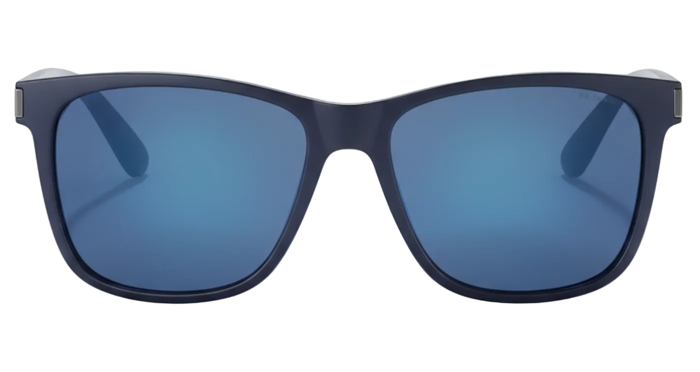Missandtrendy Eighties wayfarer sunglasses with blue frame and blue lens 0º side view