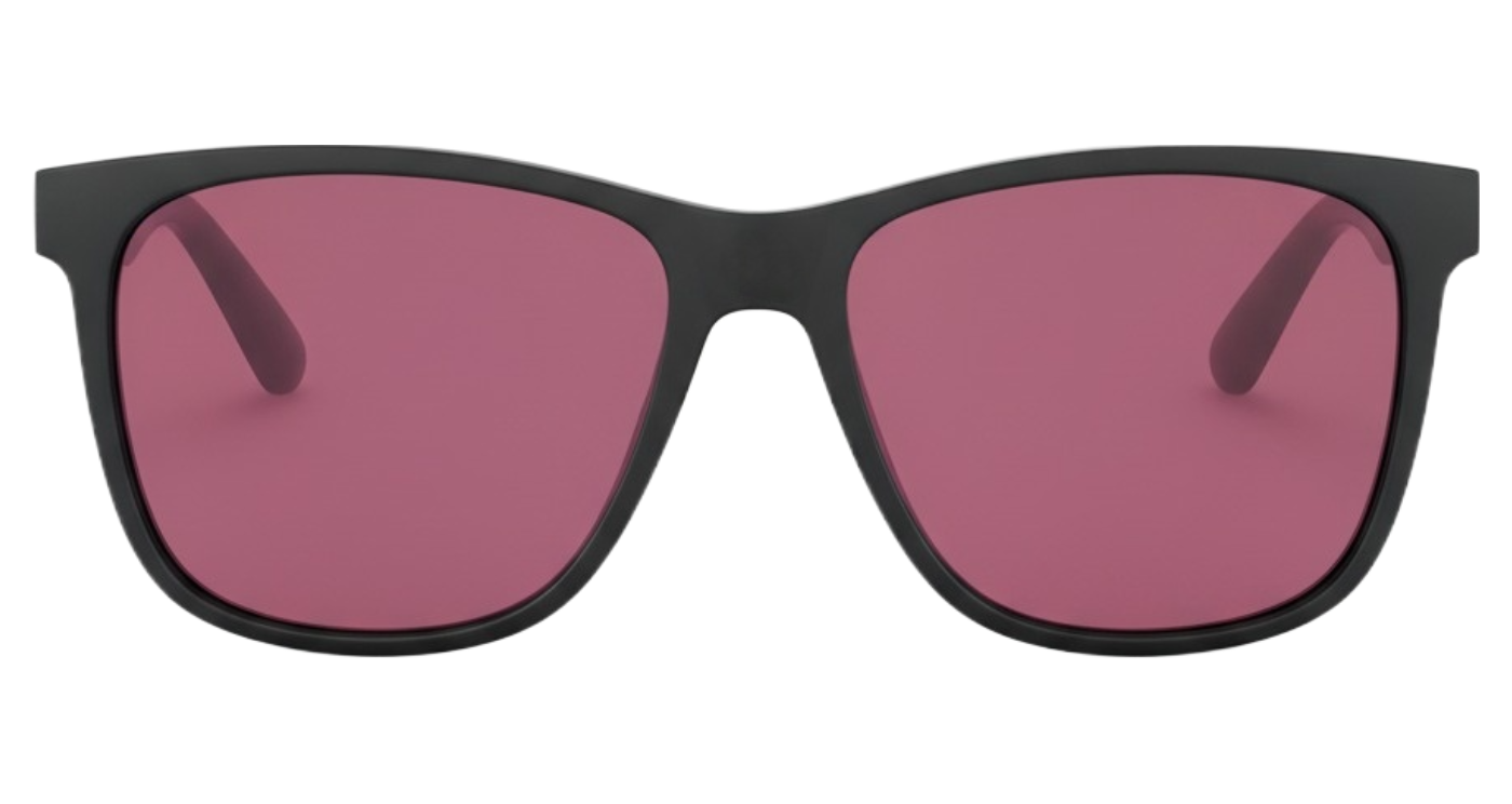 Missandtrendy Eighties wayfarer sunglasses with pink black frame and fucsia lens 0º side view
