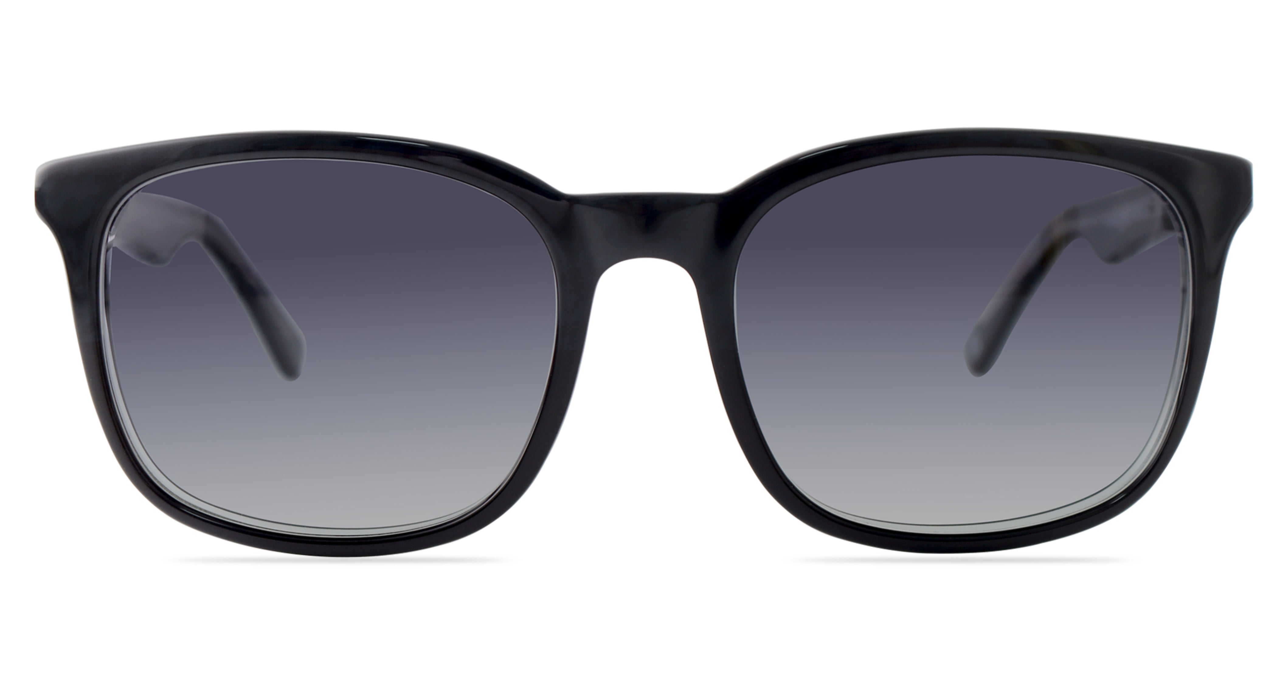 Missandtrendy London wayfarer sunglasses with black silver frame and black lens front side view