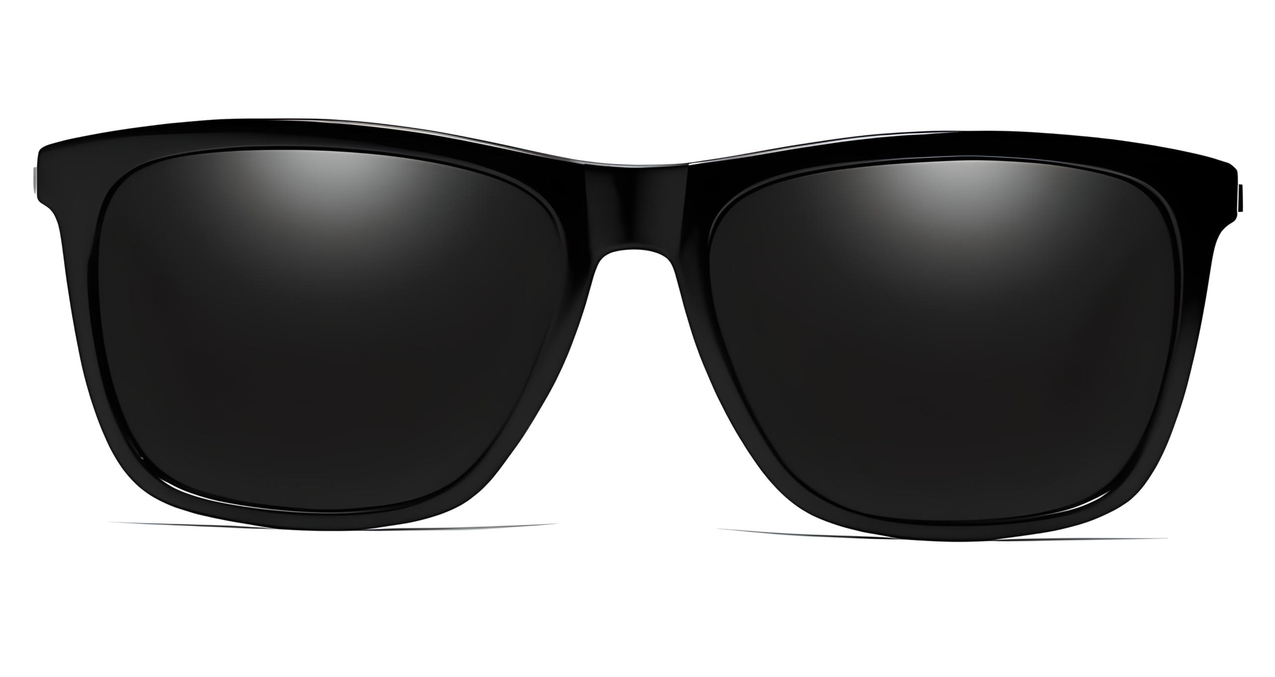 Missandtrendy Mayfair wayfarer saquare sunglasses with black frame and black lens front side view