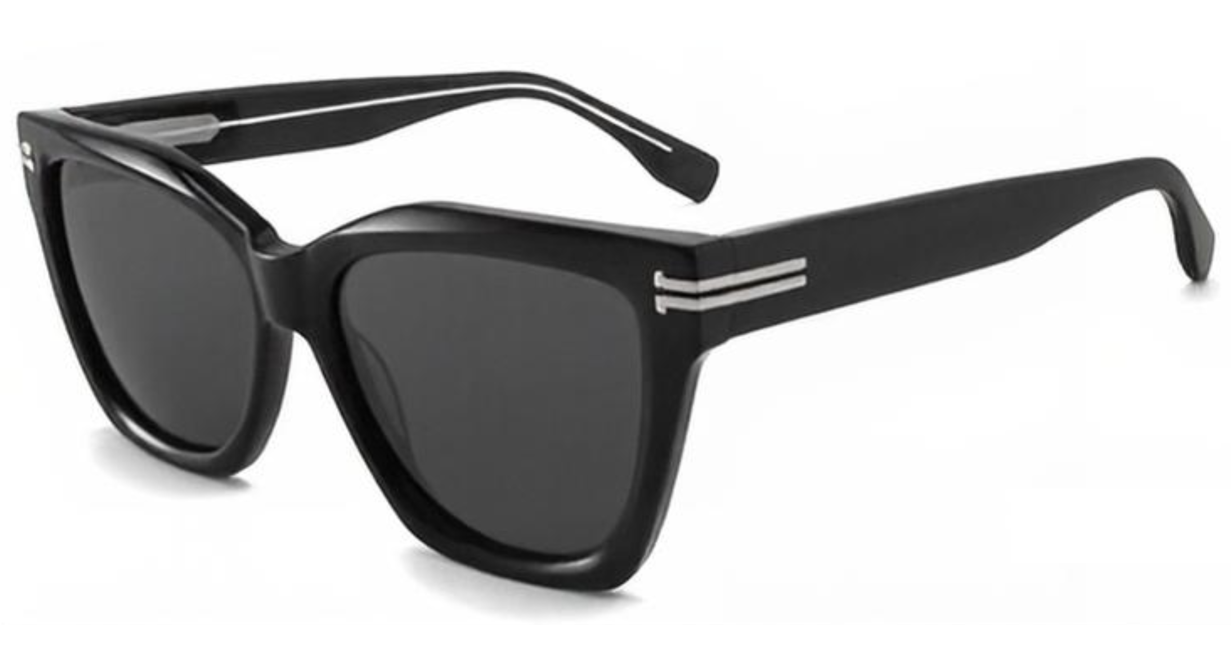 Missandtrendy burtterfly sunglasses with black frame and black lens 45º side view