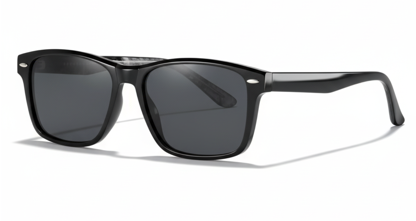 Missandtrendy crystal wayfarer sunglasses with black frame and black lens 45º side view_01