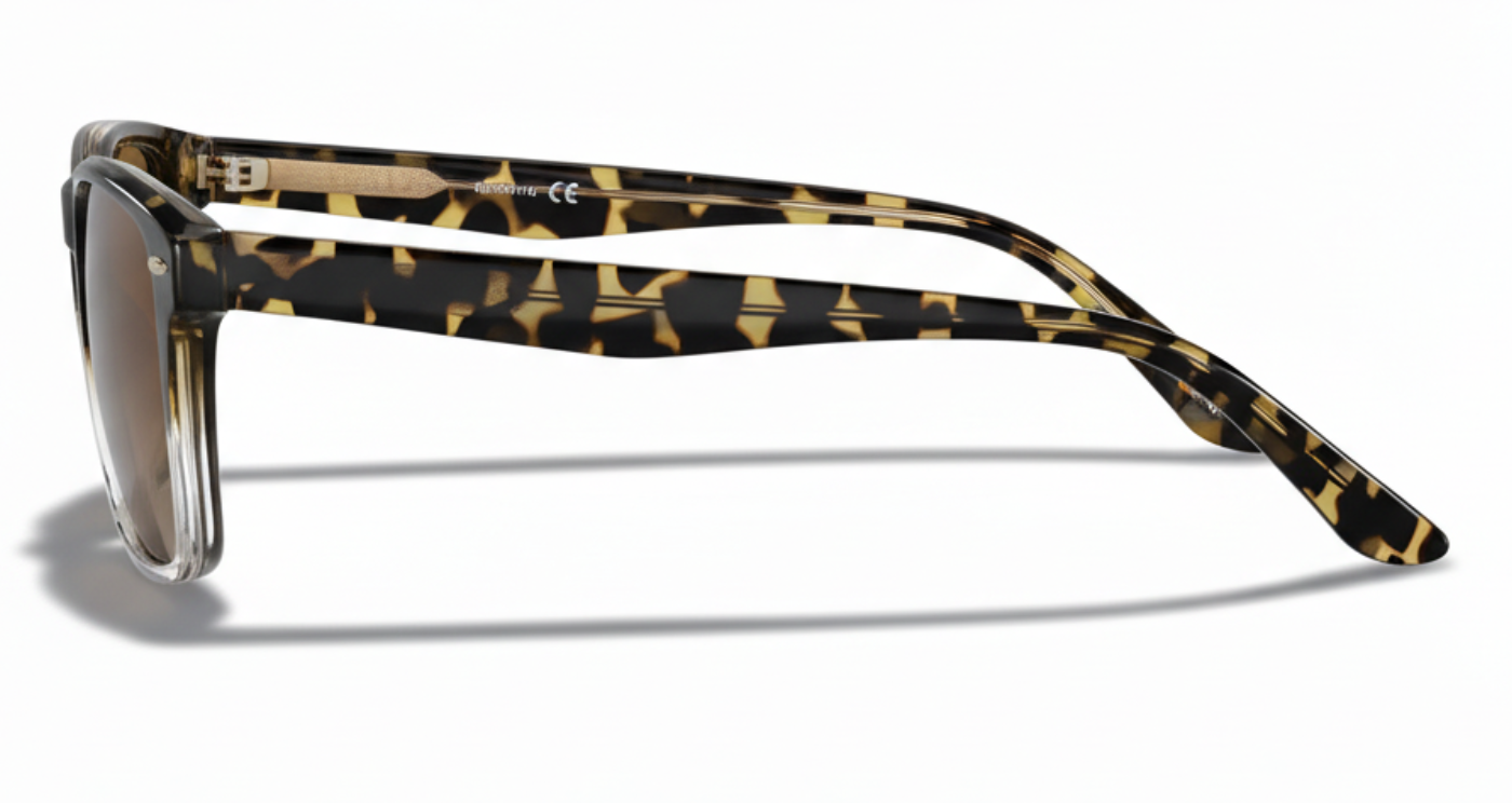 Missandtrendy Edinburgh wayfarer sunglasses with tortoiseshell frame and gradient brown lens 90º side view_01
