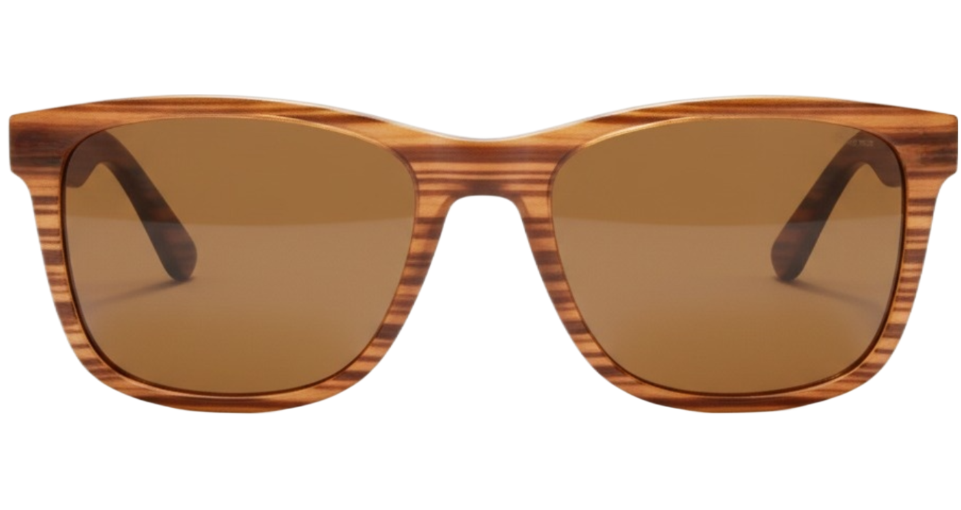 Missandtrendy dreamlike wayfarer sunglasses with pattern frame and brown lens 0º side view woody pattern style