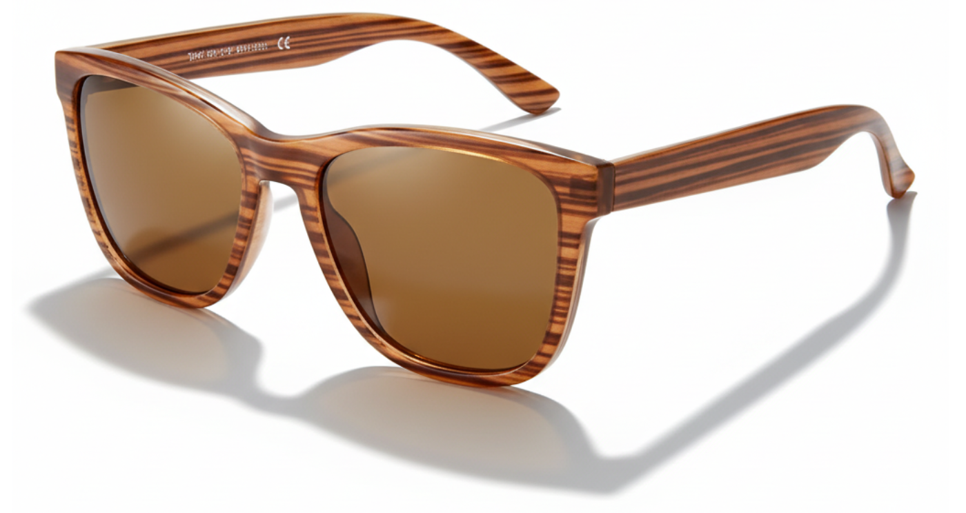 Missandtrendy dreamlike wayfarer sunglasses with pattern frame and brown lens 45º side view