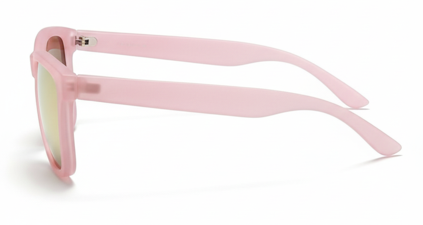 Missandtrendy rainbow wayfarer sunglasses with pink frame and pink lens 90º side view_new_01