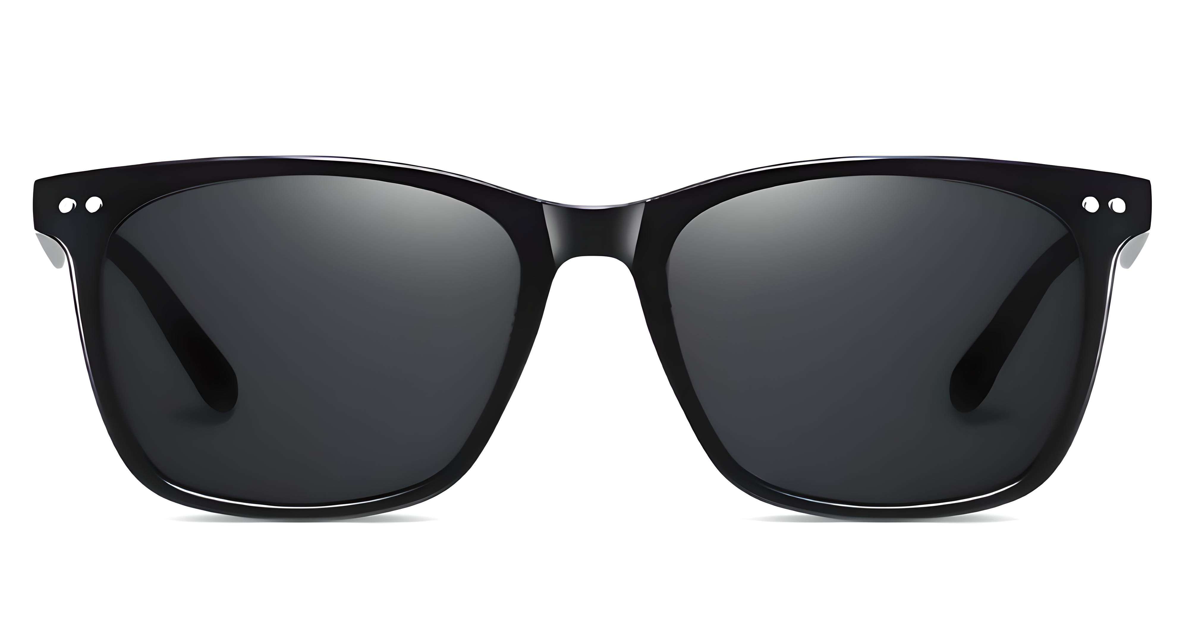 Missandtrendy silhouette wayfarer sunglasses with black frame and black lens front side view