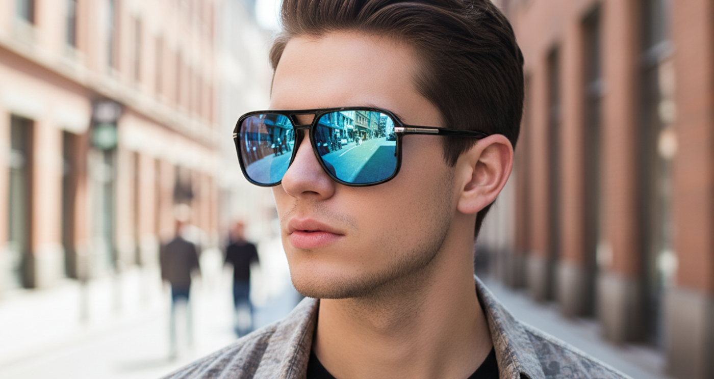 Piccadilly III Unisex Polarised UV 400 Polycarbonate Sunglasses Male Model
