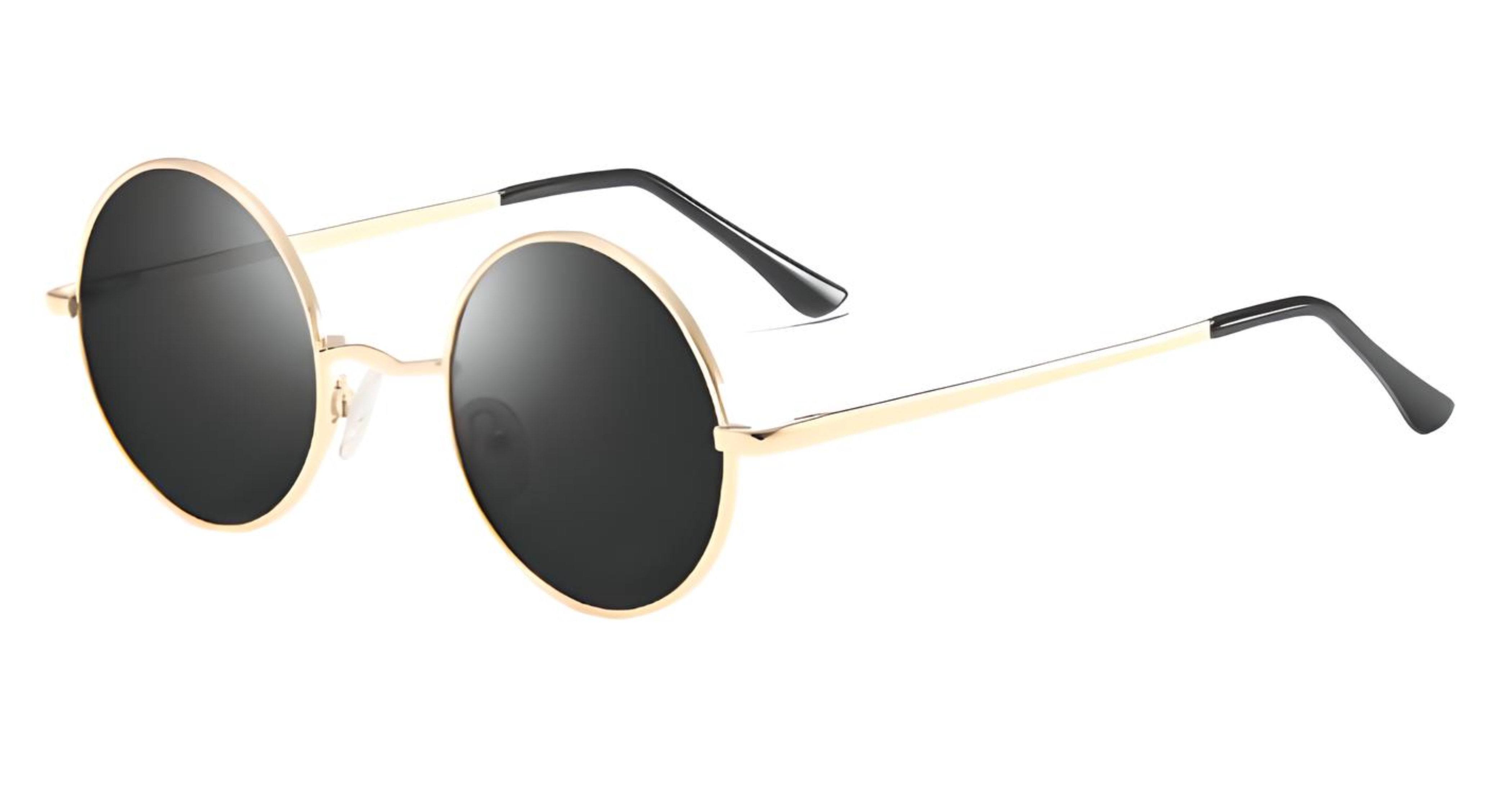 Rondo_801_N4_gold_Black_lens_side_45º_metal_sunglasses_polarised_missandtrendy