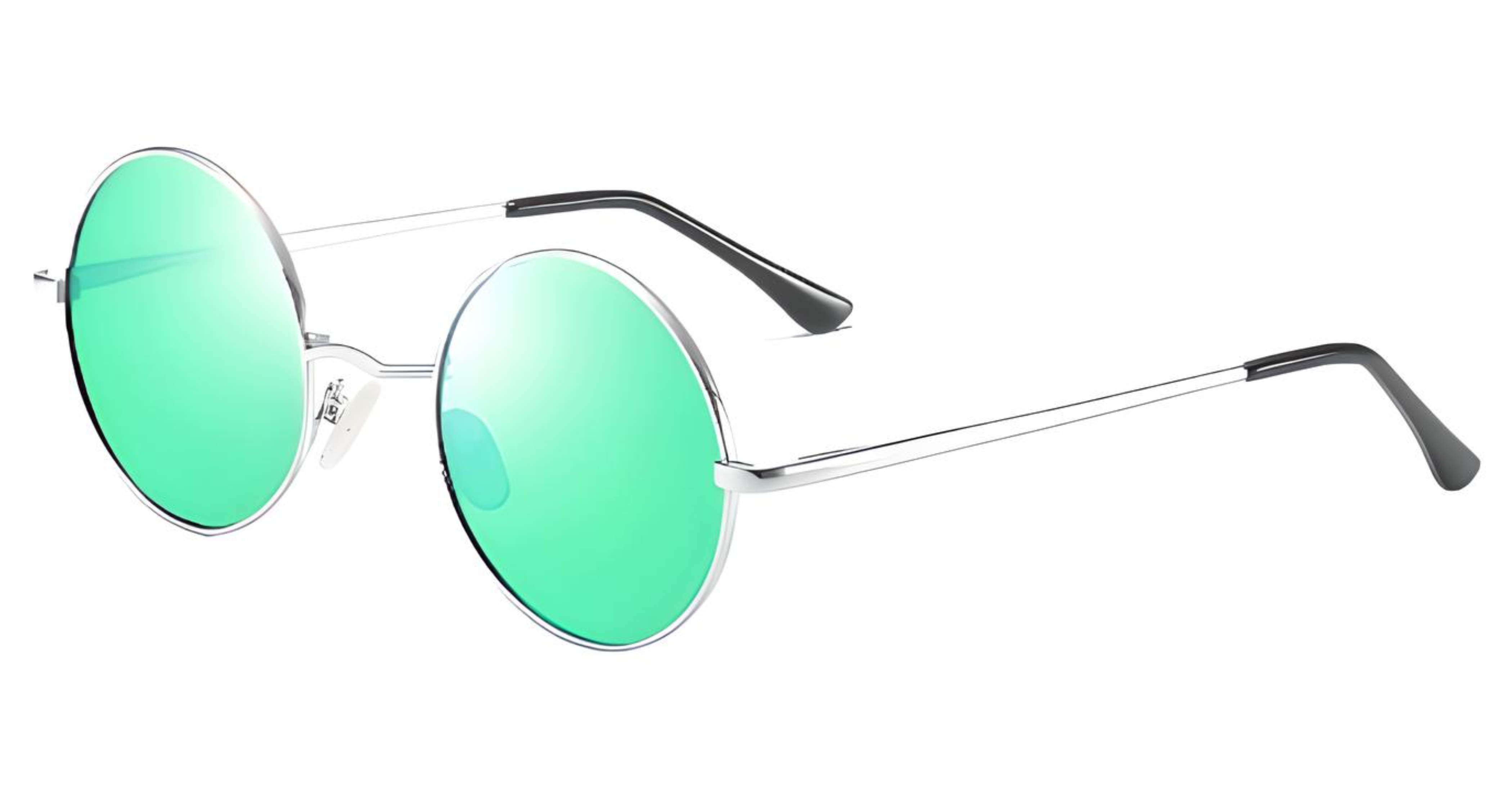 Rondo_801_N6_Silver_Mint_Green_lens_side_45º_metal_sunglasses_polarised_missandtrendy