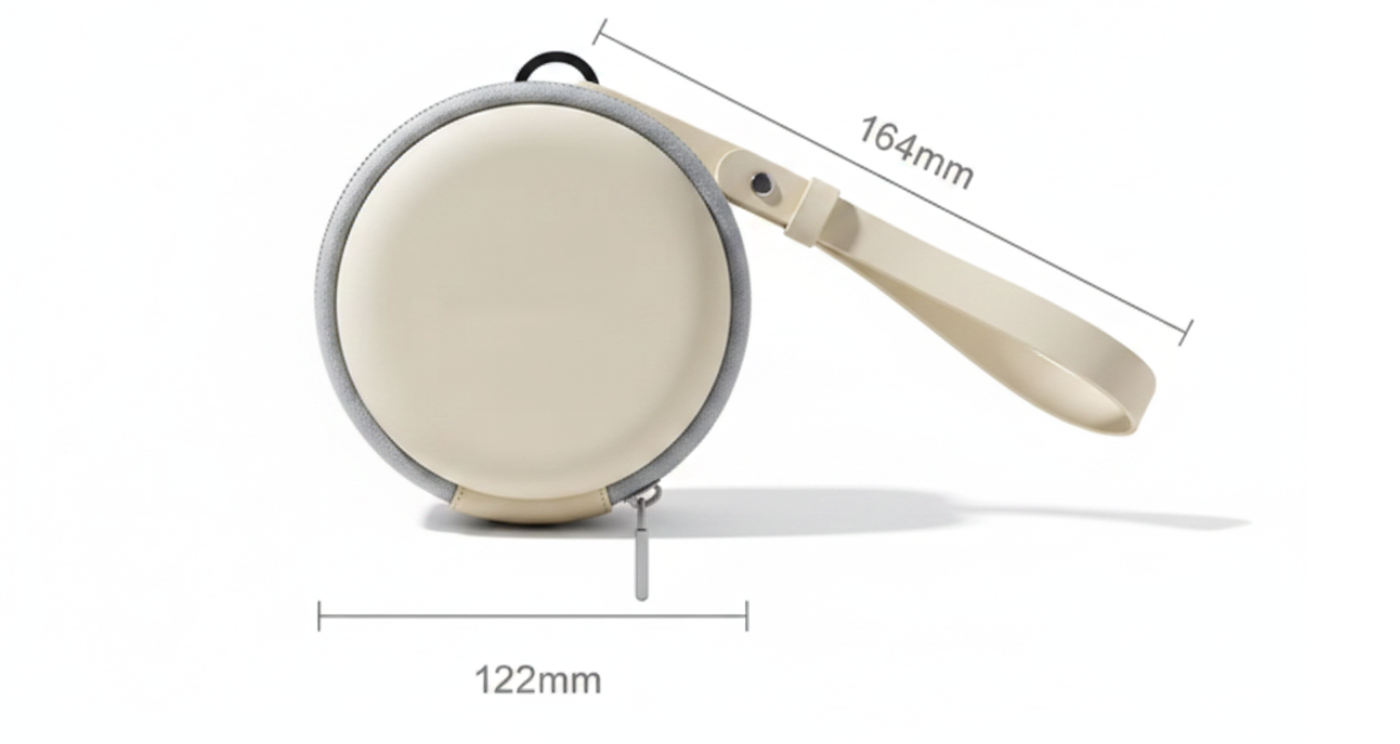 Convert round pouch for foldable sunglasses and glasses sizes