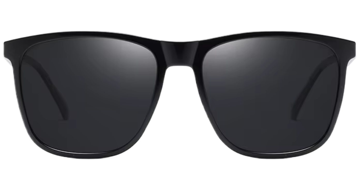 Soho Bold Unisex Polarised UV 400 TR 90 Black Sunglasses 0º View