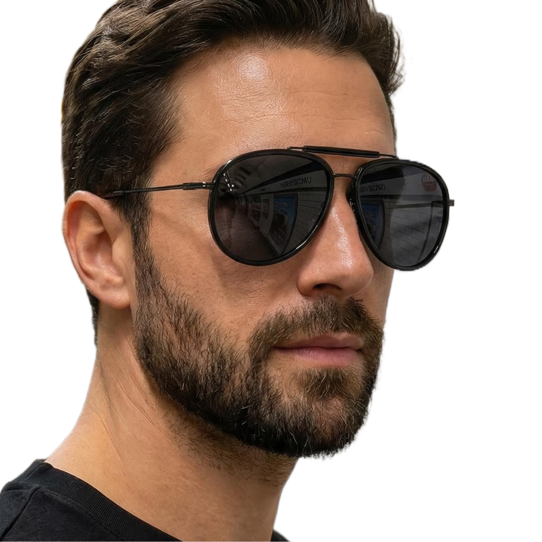 Man_wearing_Vegas_black_frame_and_black_lens_Aviator_sunglasses_by_Missandtrendy_45_side_view_1