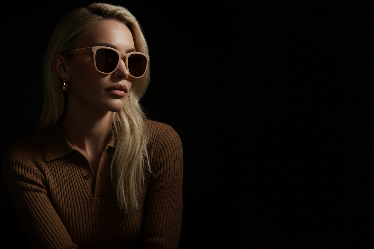 Woman wearing UV polarised sunglasses - How to choose sunglasses for your face shape | Missandtrendy®
