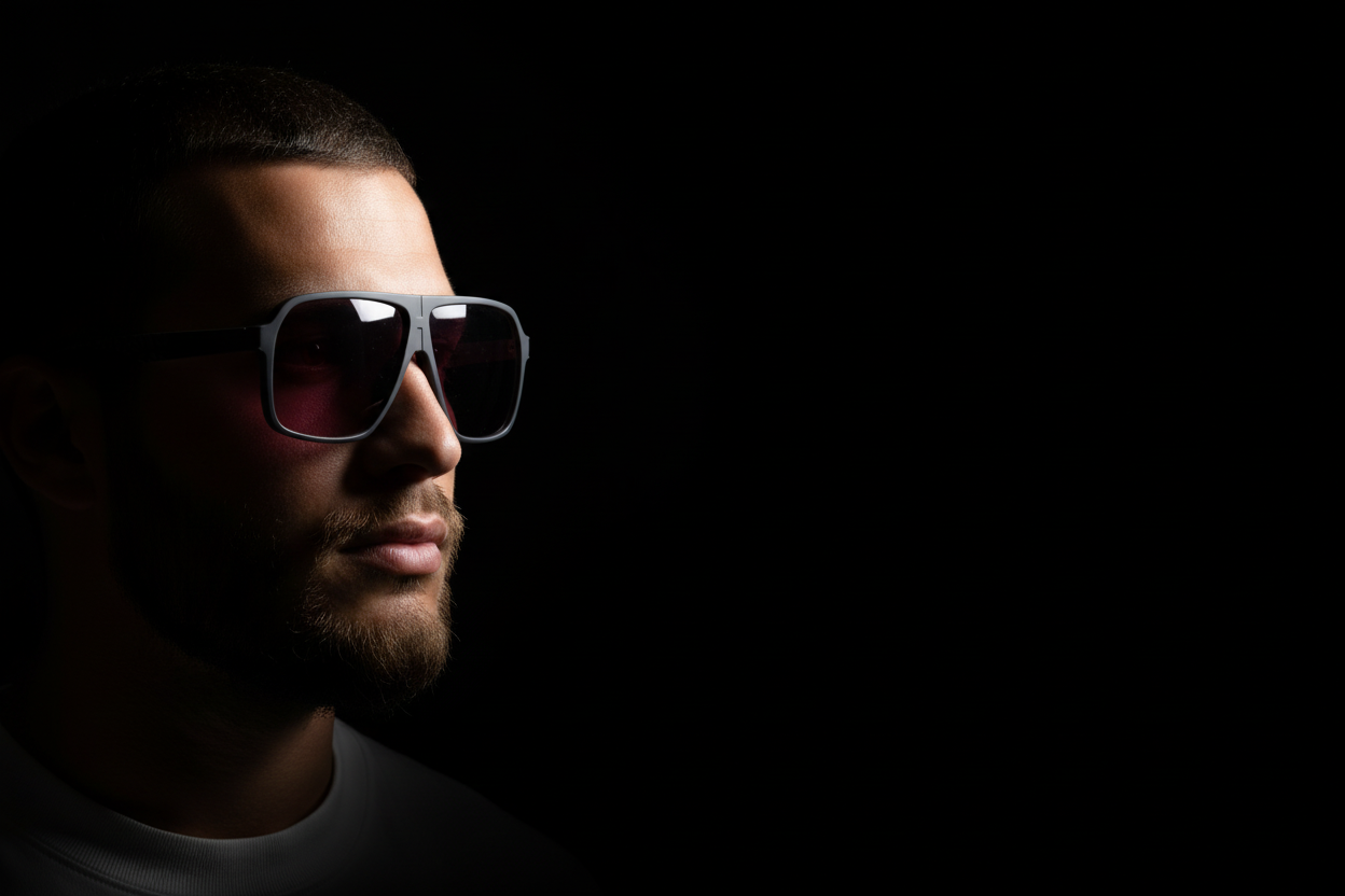 Man wearing Aviator UV400 polarised sunglasses - UV protection guide by Missandtrendy®