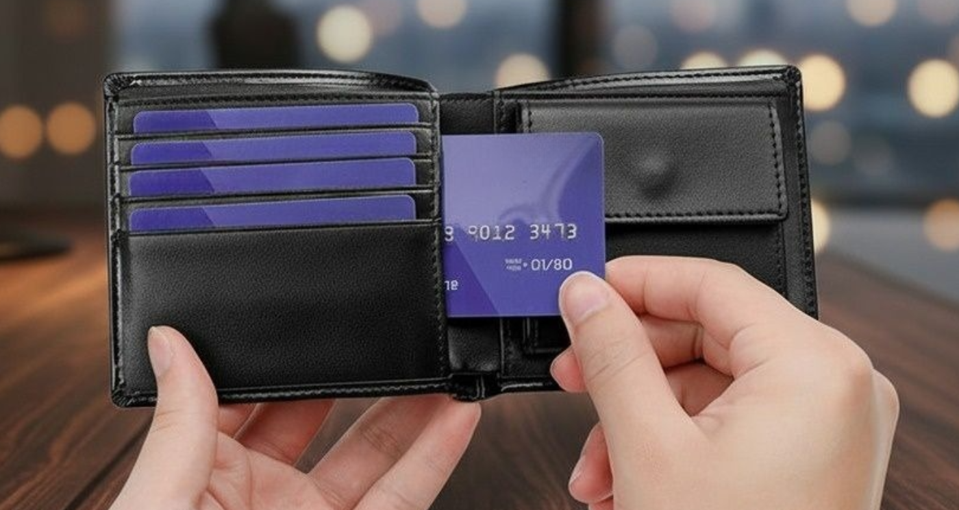 Genuine Leather Bifold Wallet for Men Perfect Gift black credit card