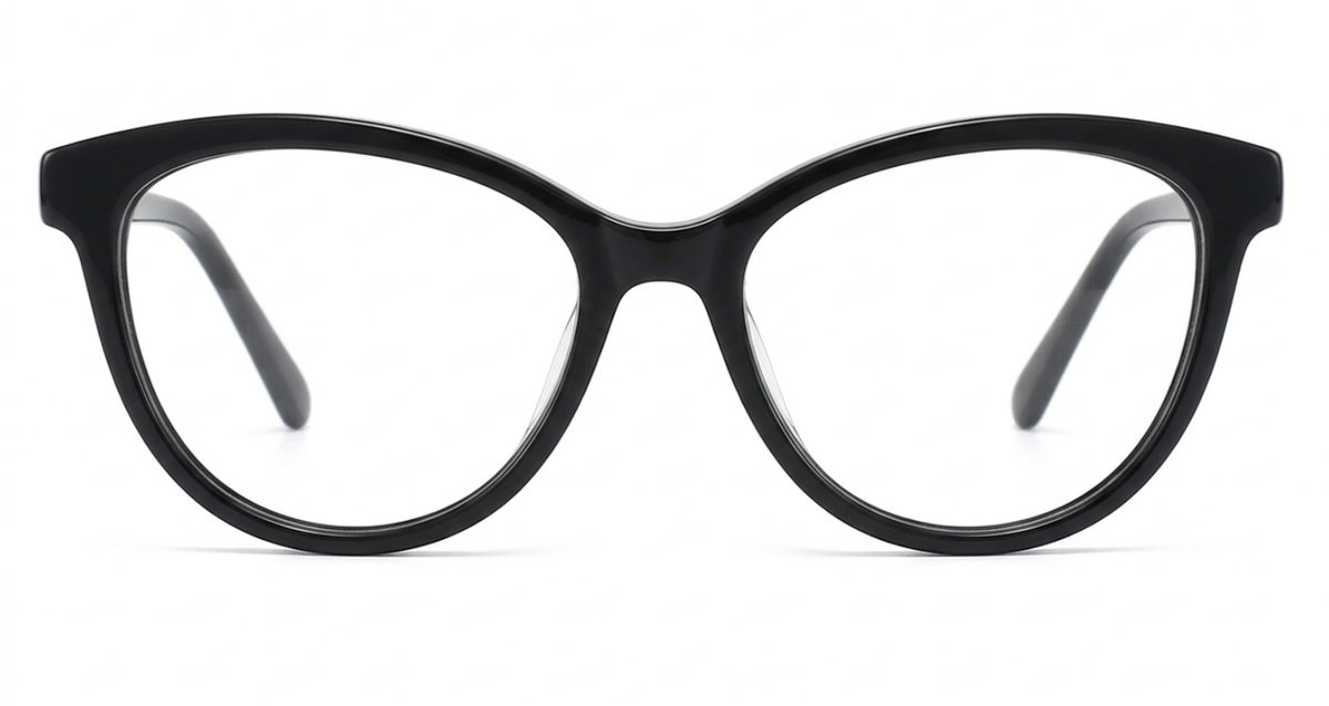 Cat-eye prescription lens glasses with Acetate frame front view