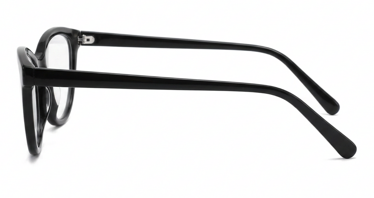 Cat-eye prescription lens glasses with Acetate frame front side view