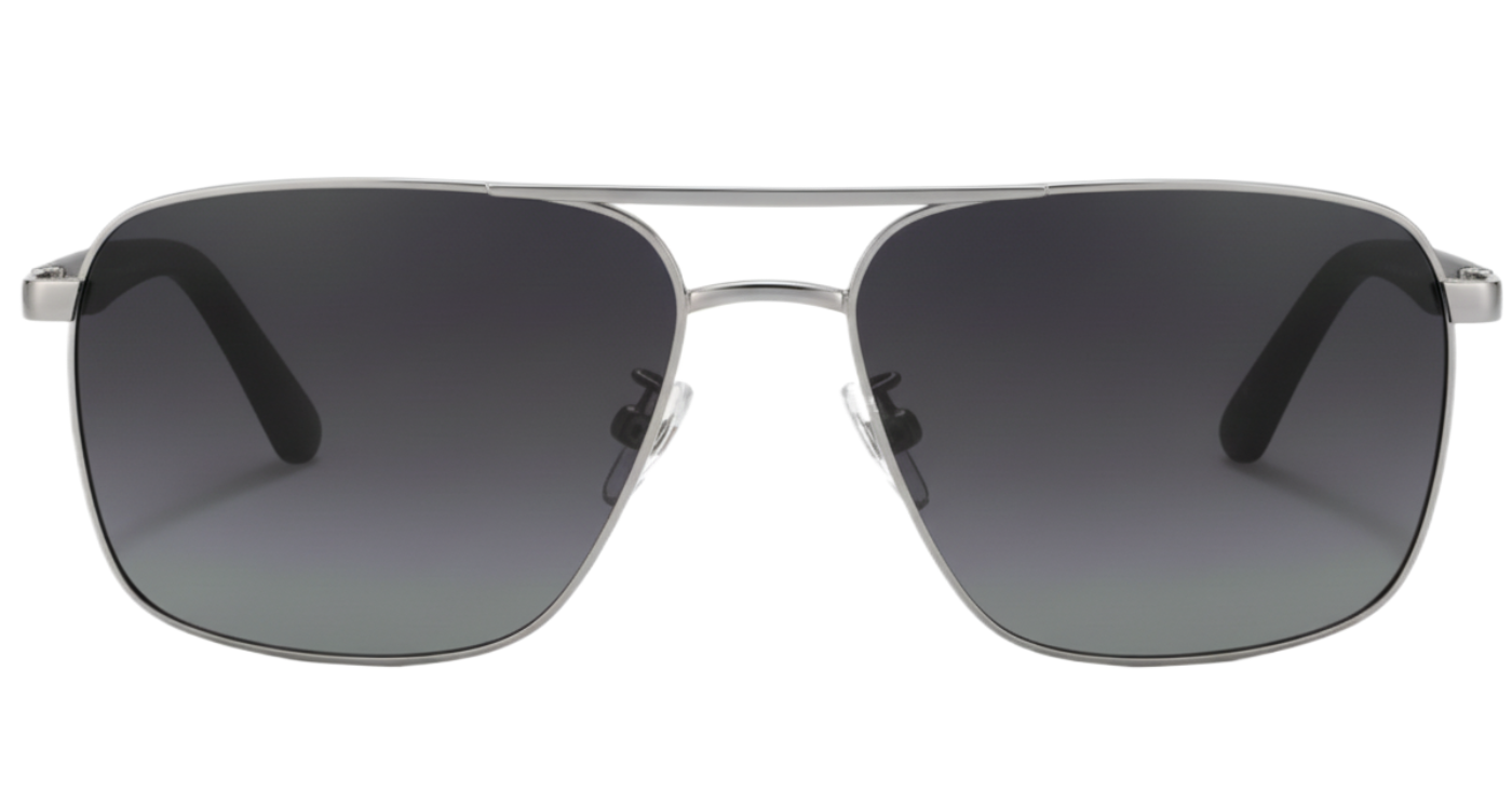 Clearvue black grey frame and clear  black uv polarised sunglasses 0º side view new style