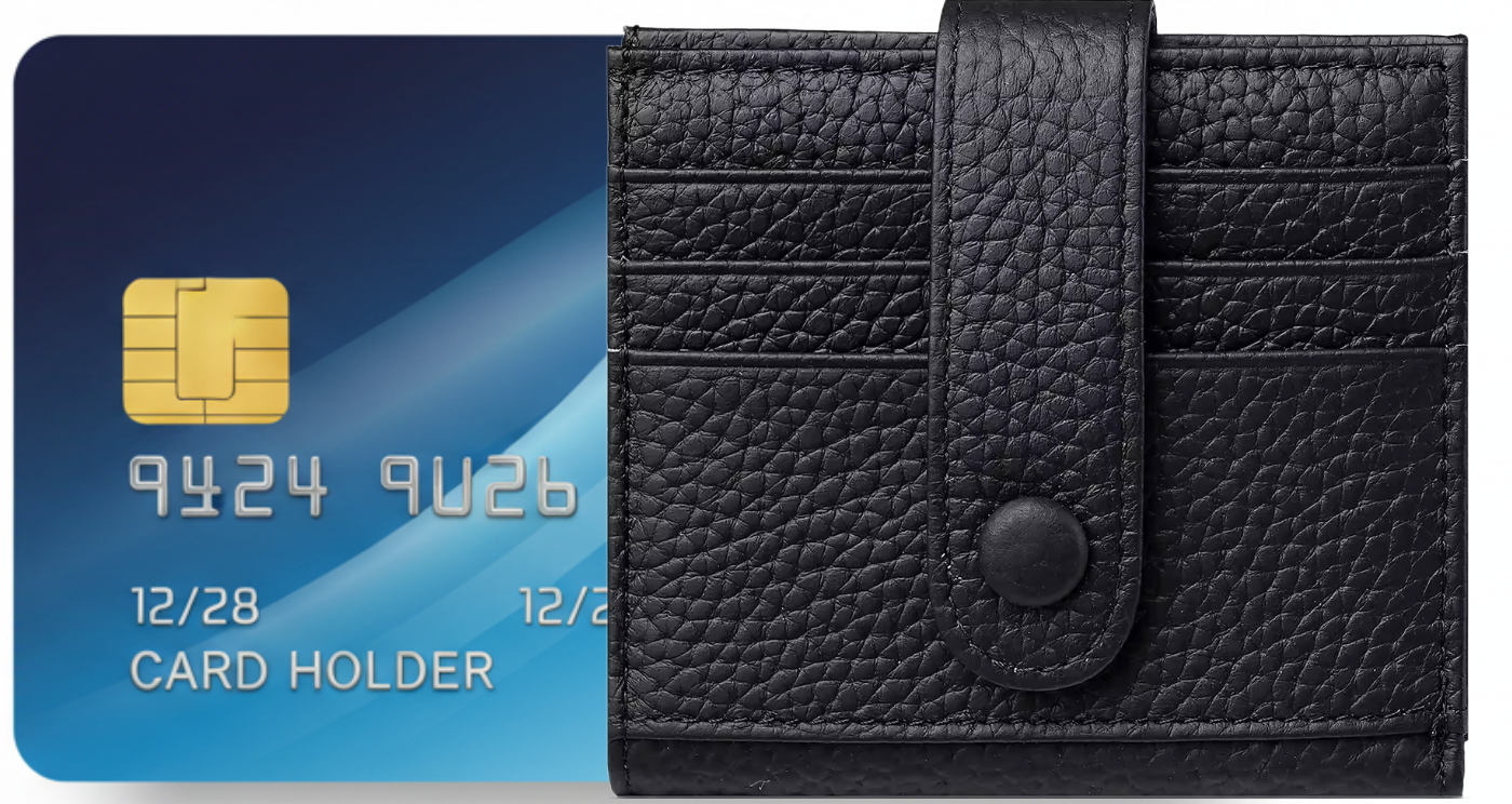 Genuine Leather Card Holder for Women Perfect Gift RFID Black Blue Card