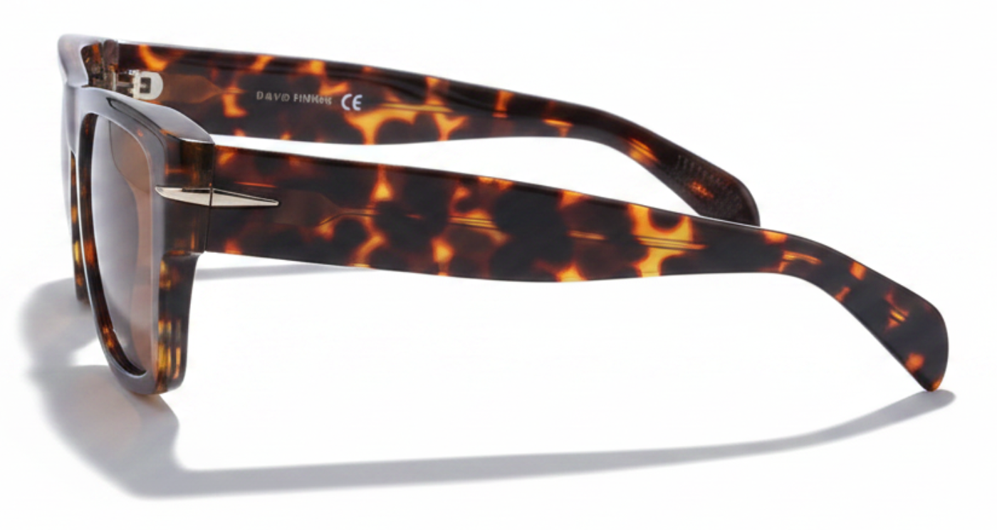 Lincoln wayfarer tortoiseshell frame and brown lens UV polarised sunglasses Missandtrendy front 90º view