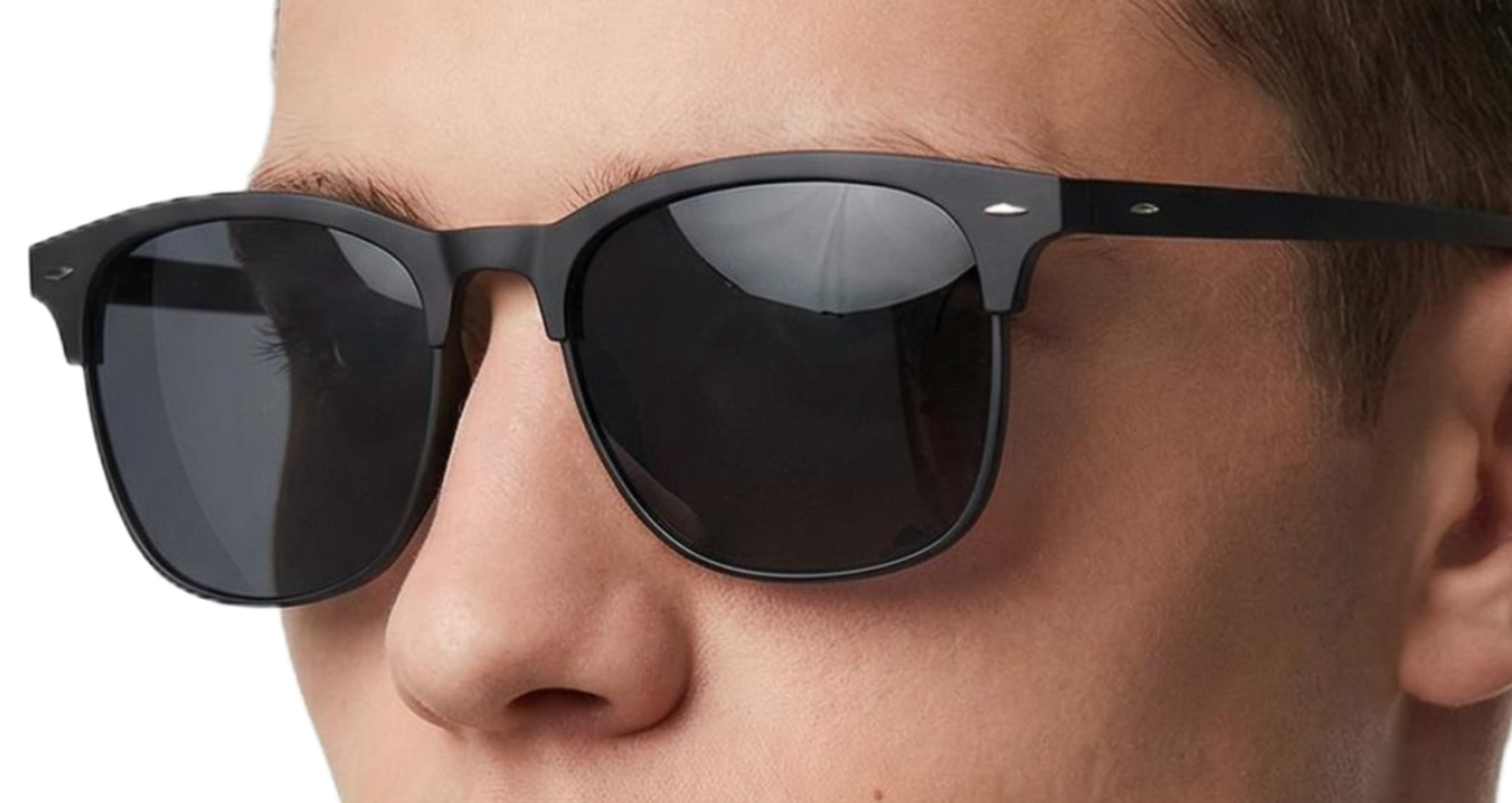 Man_wearing_Piccadilly_black_frame_and_black_lens_wayfarer_sunglasses_by_Missandtrendy_45_side_view_main