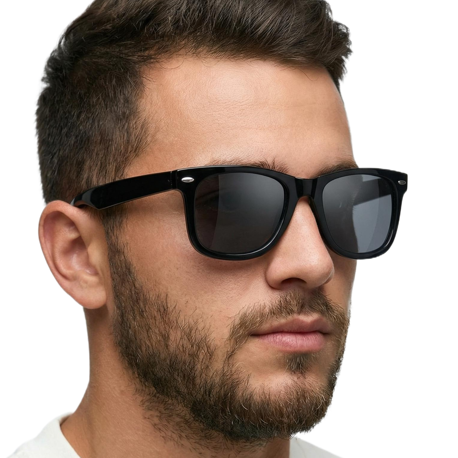 Man_wearing_Senator_II_black_frame_and_blck_lens_wayfarer_sunglasses_by_Missandtrendy_45_side_view_2