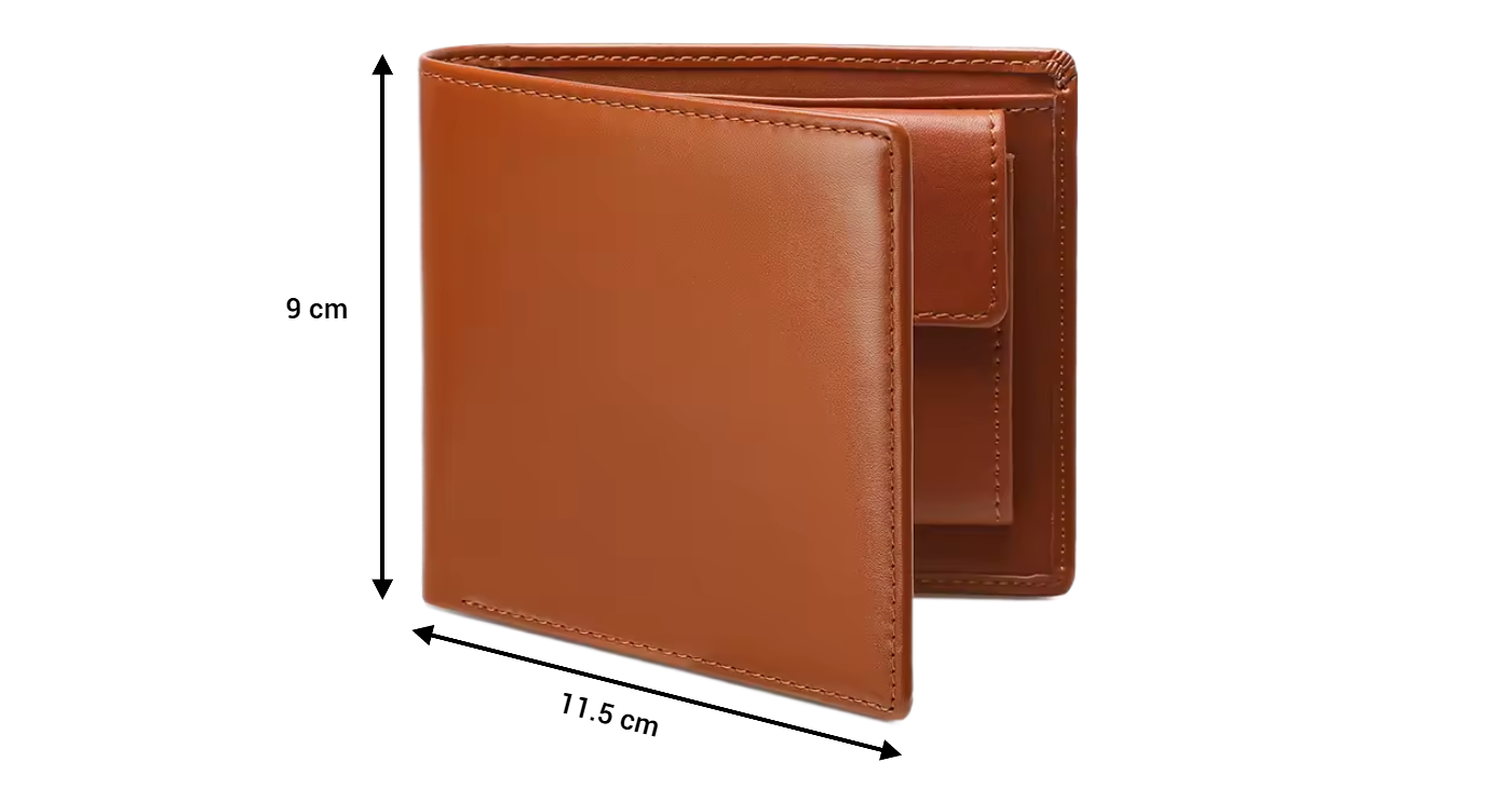 Genuine Leather Bifold Wallet for Men Perfect Gift Brown sizes up