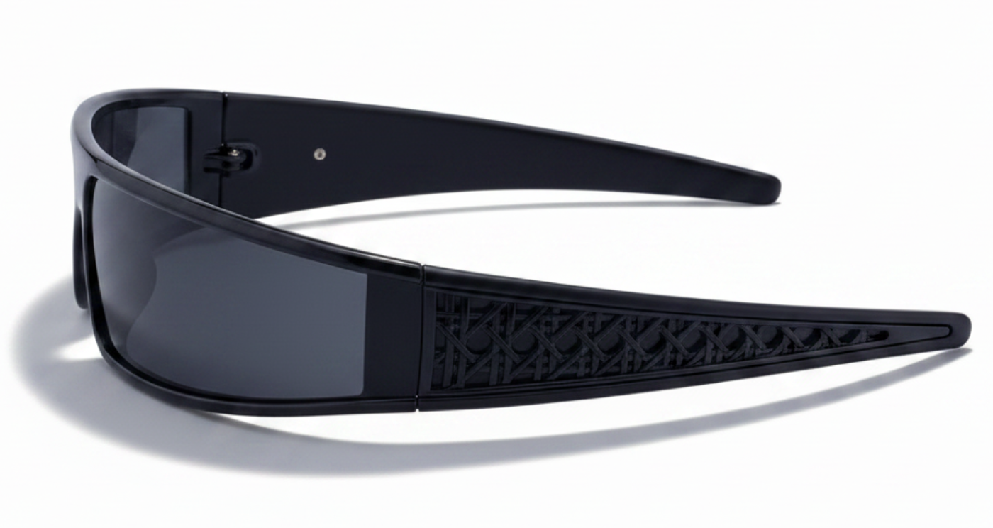 Missandtrendy Couronne  headband UV polarised sunglasse with black frame and black lens 90º  side new style