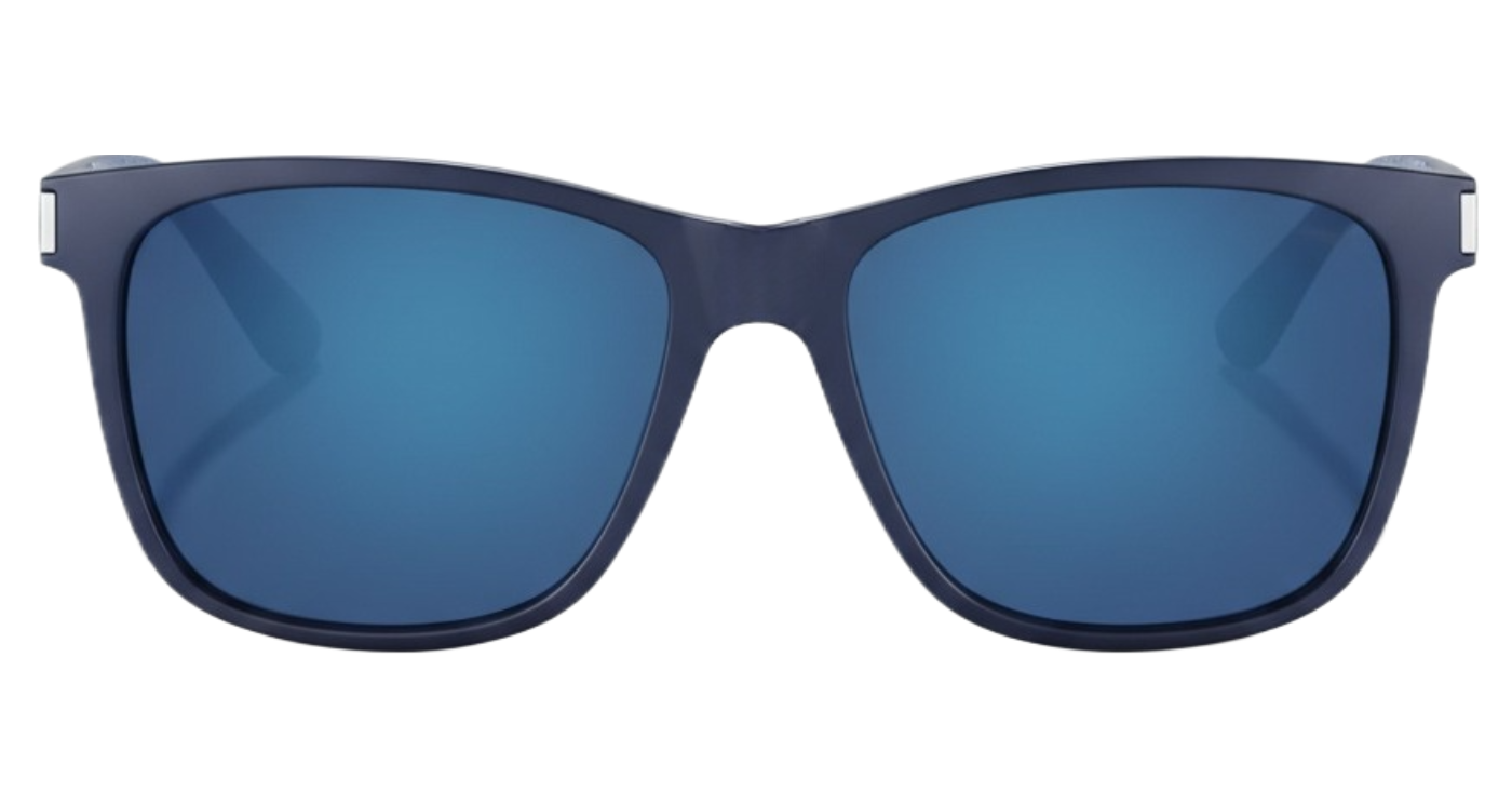 Missandtrendy Eighties wayfarer sunglasses with blue frame and blue lens 0º side view_01