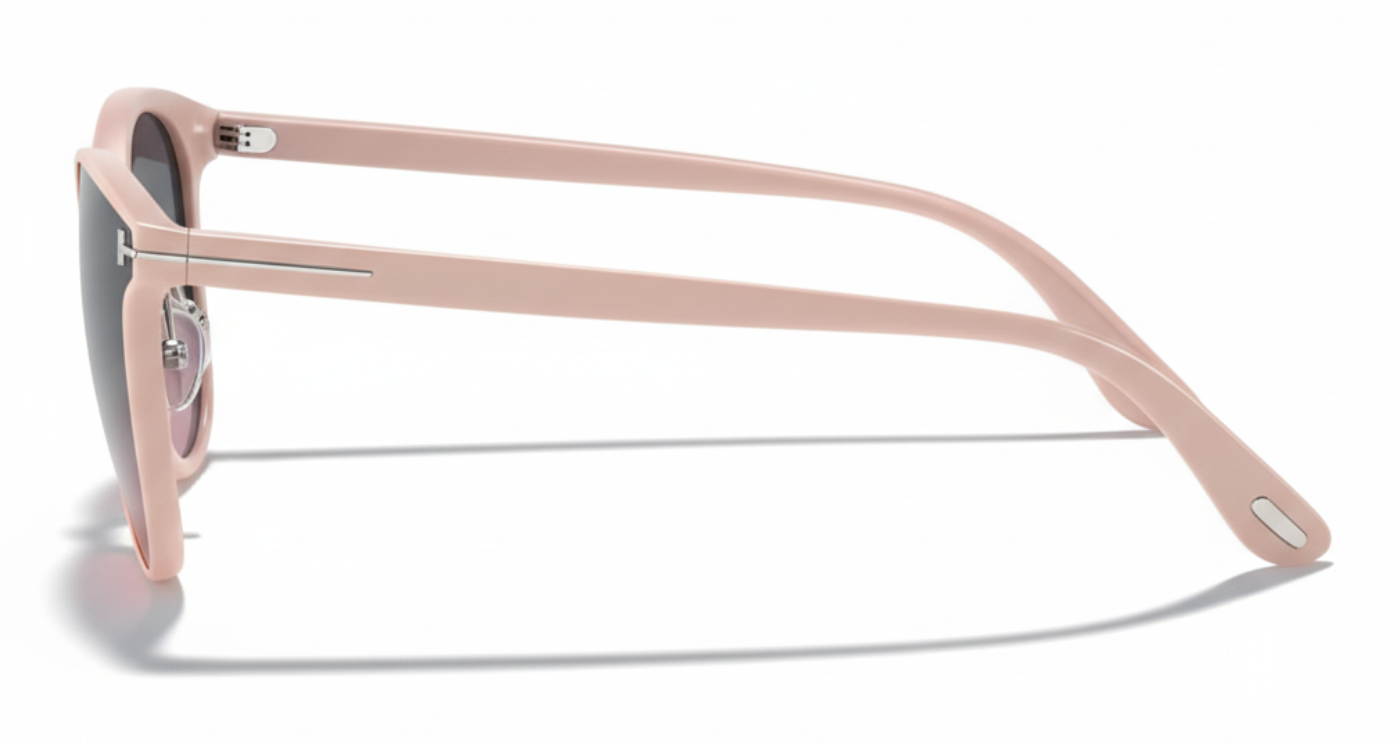 Missandtrendy Elegance round sunglasses with pink frame and gradient pink lens 90º side view_01