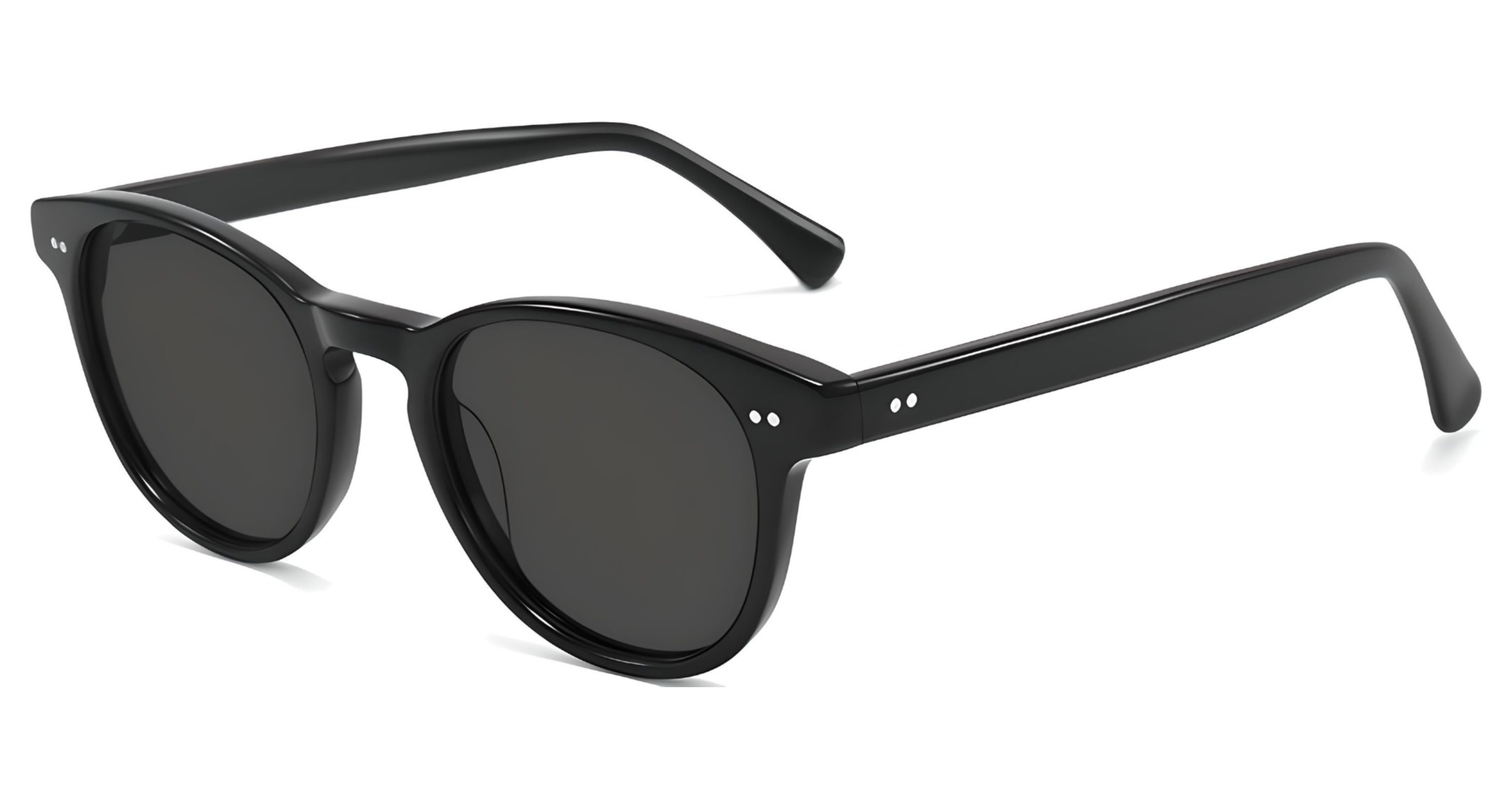 Missandtrendy Highway round  sunglasses with black frame and black lens 45º side view