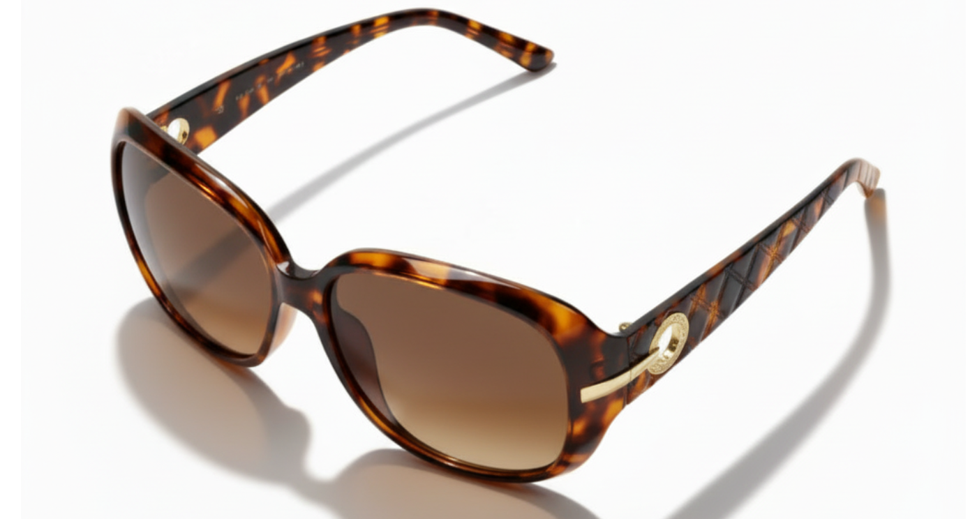 Missandtrendy Manchester oversized  sunglasses with tortoiseshell frame and brown lens 45º top side new style