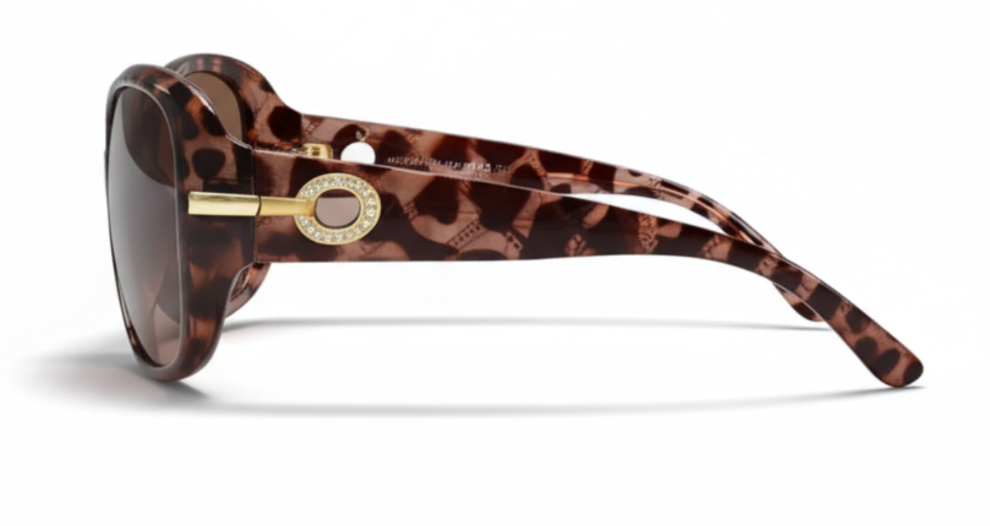 Missandtrendy Manchester oversized  sunglasses with tortoiseshell frame and brown lens 90º side new style