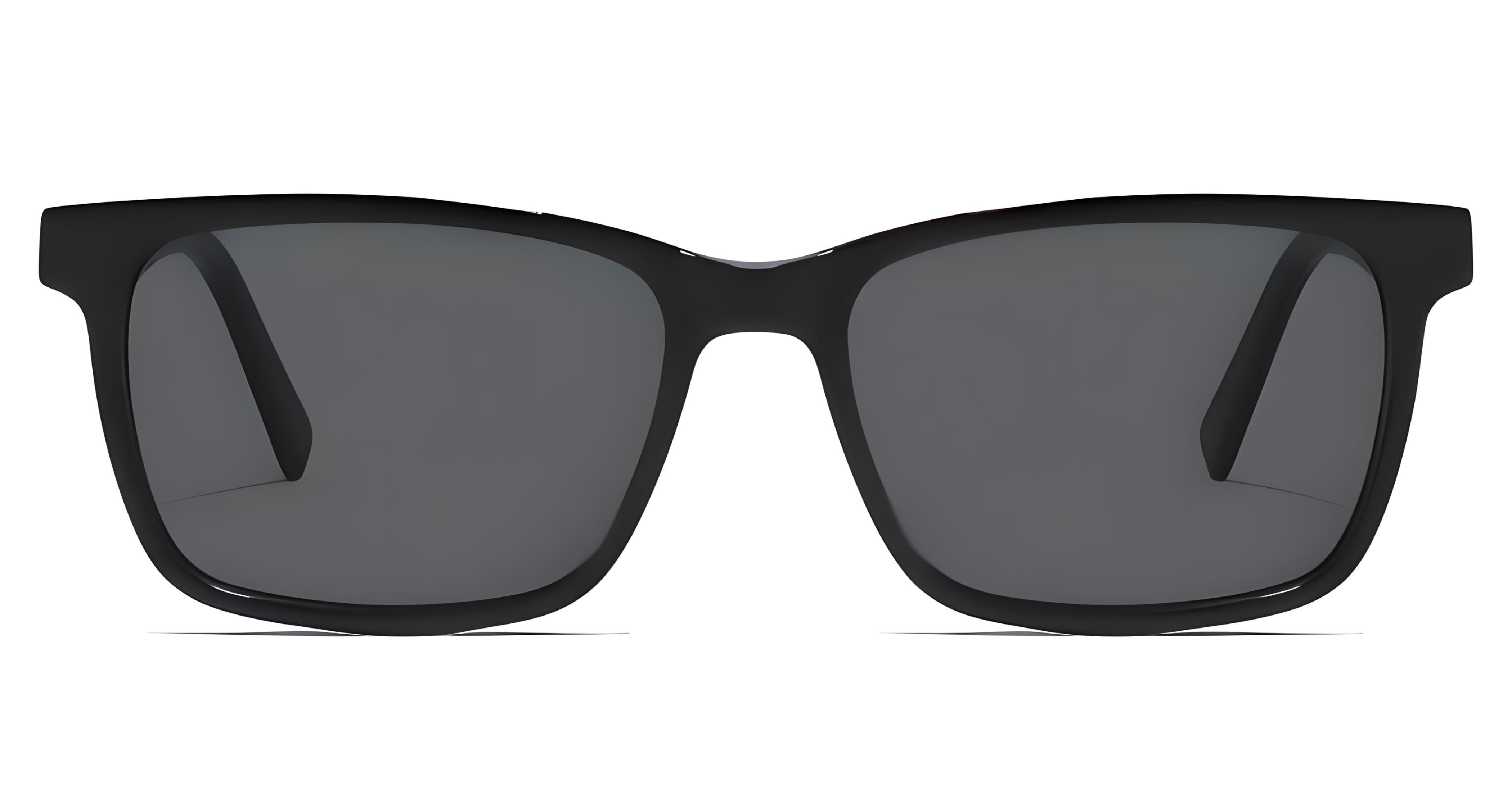 Missandtrendy Newcastle rectangular sunglasses with black frame and black lens 0º side view