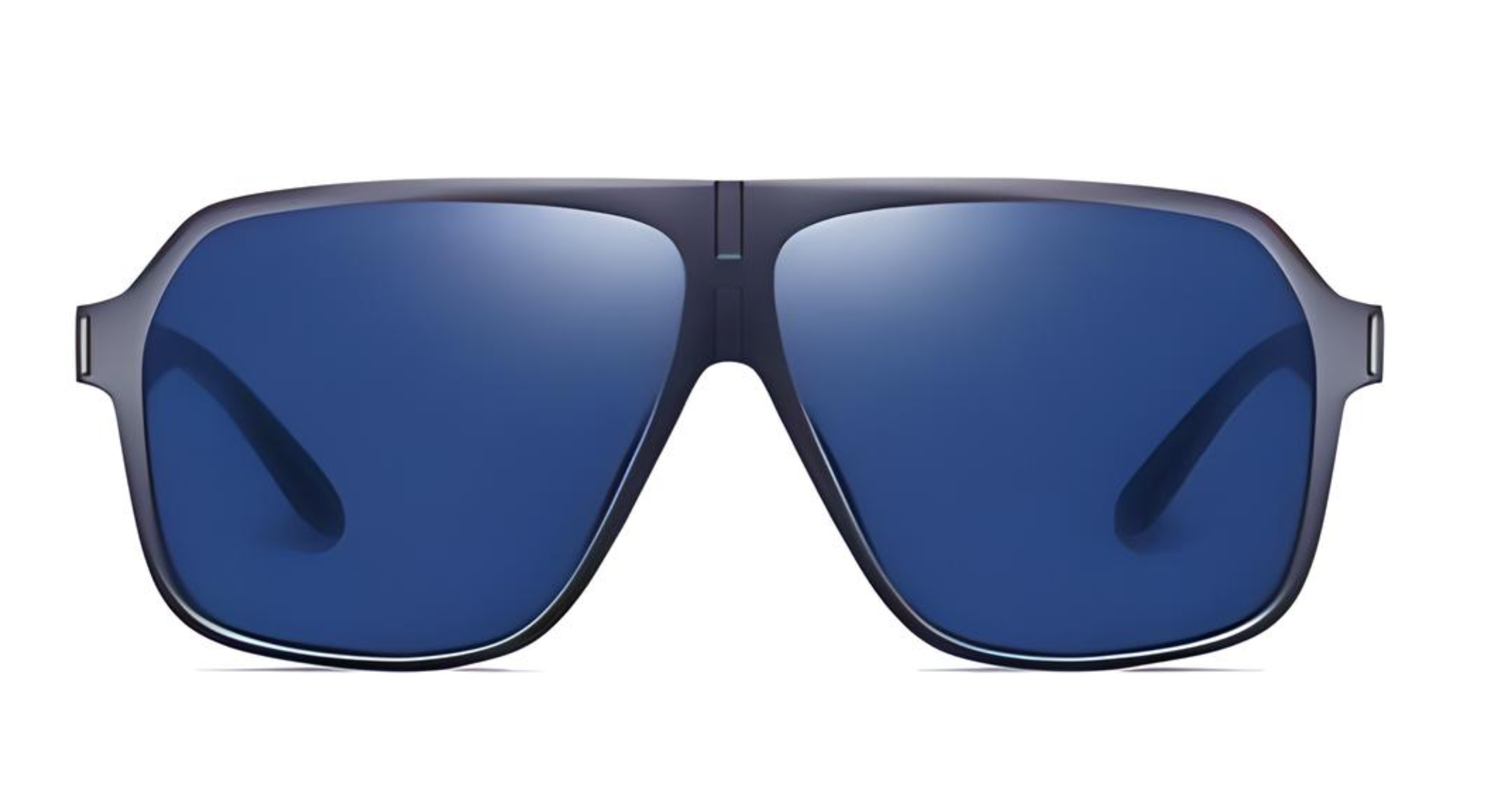 Missandtrendy Rocky aviator sunglasses with blue frame and blue lens front side view