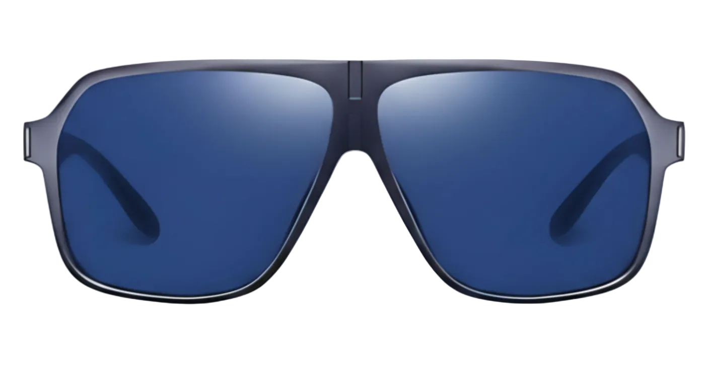 Missandtrendy Rocky aviator sunglasses with blue frame and blue lens front side view_01