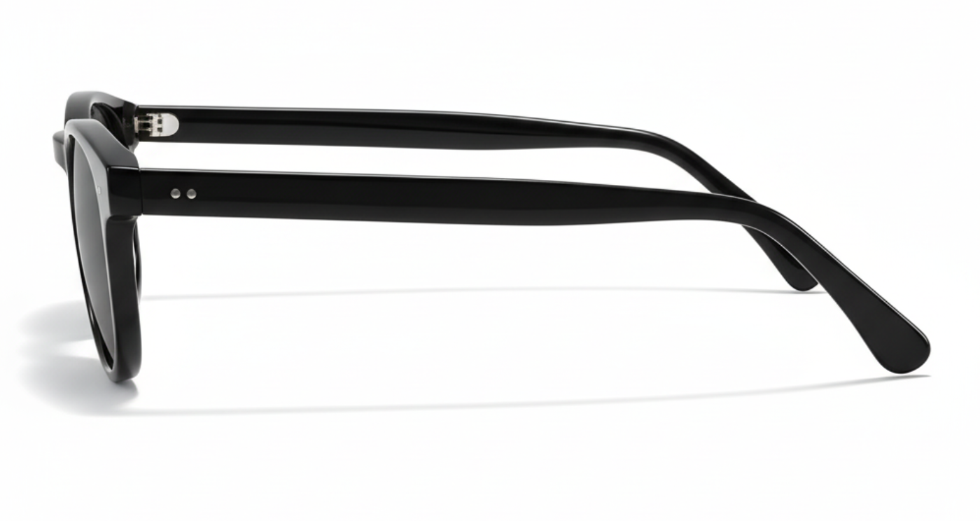 Missandtrendy Wolverhampton round  sunglasses with black frame and black lens 90º side view_01