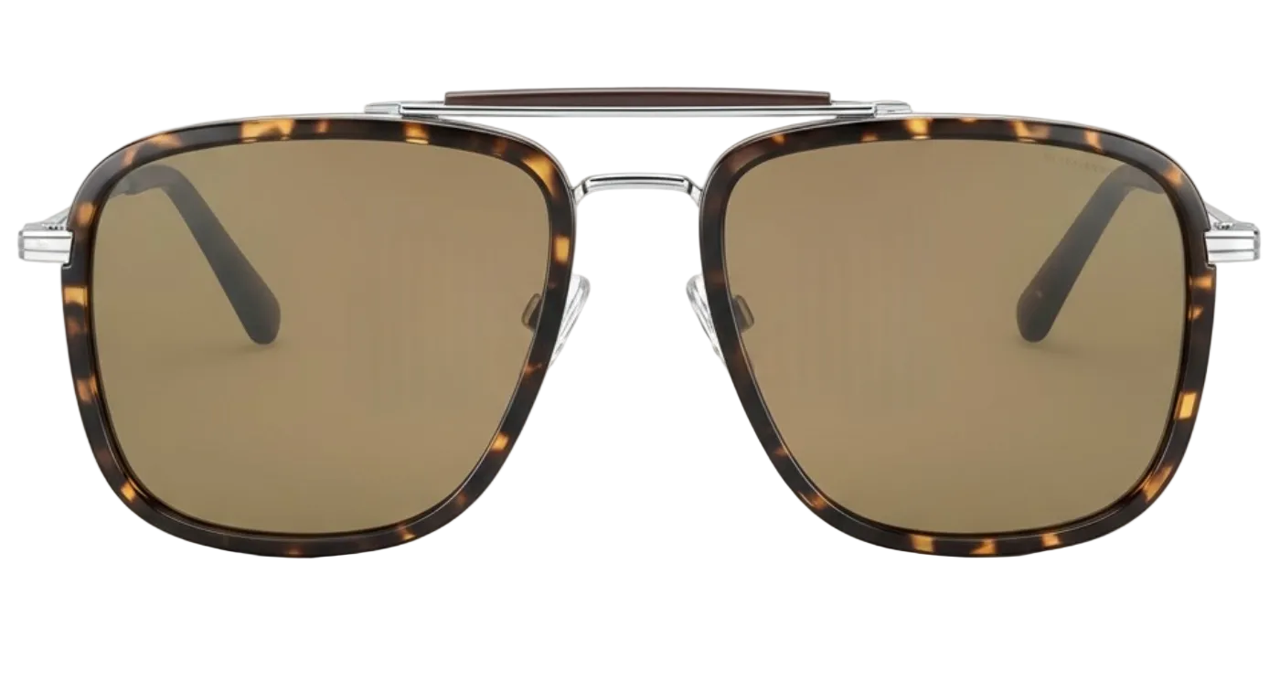 Missandtrendy Leeds aviator sunglasses with Silver rectangular frame and gradient Brown lens 0º side view