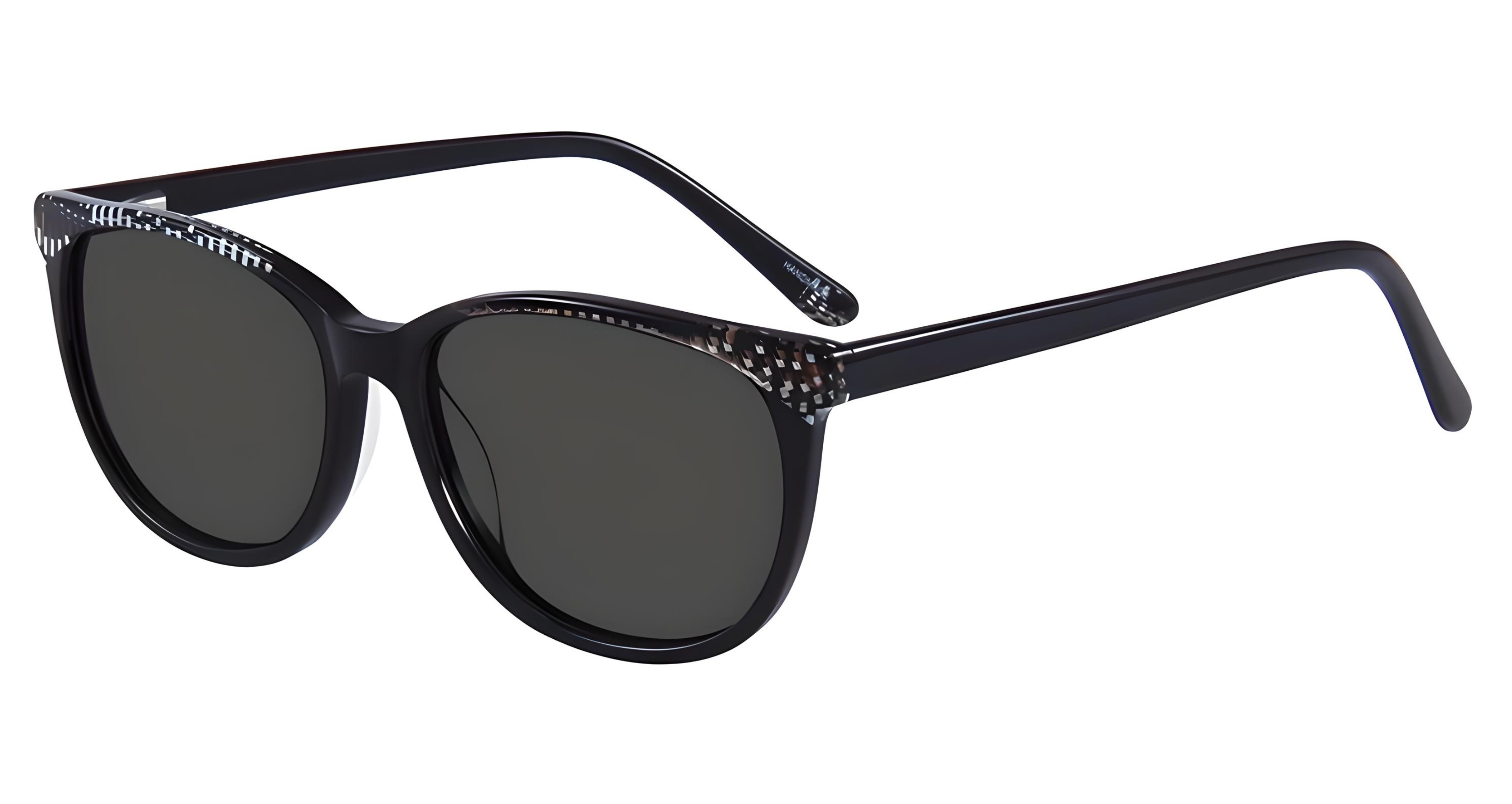 Missandtrendy cat-eye sunglasses with black frame and black lens45º side view