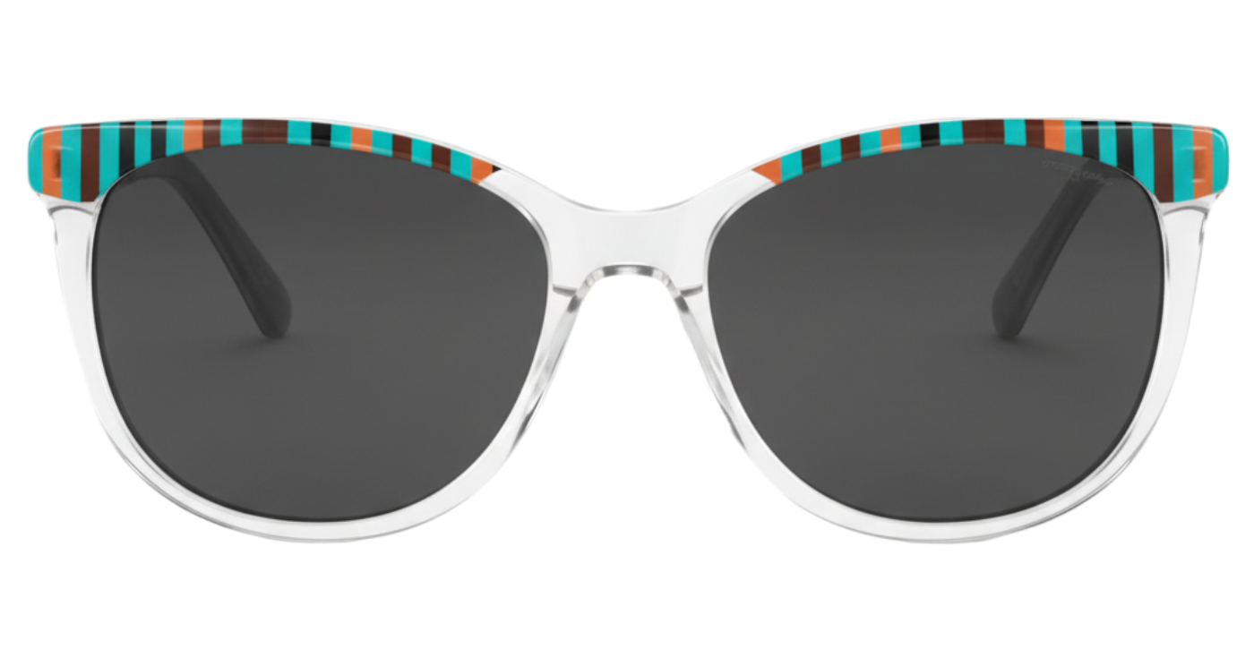 Missandtrendy cat-eye sunglasses with clear frame and mirror silver lens 0º side view_new_2