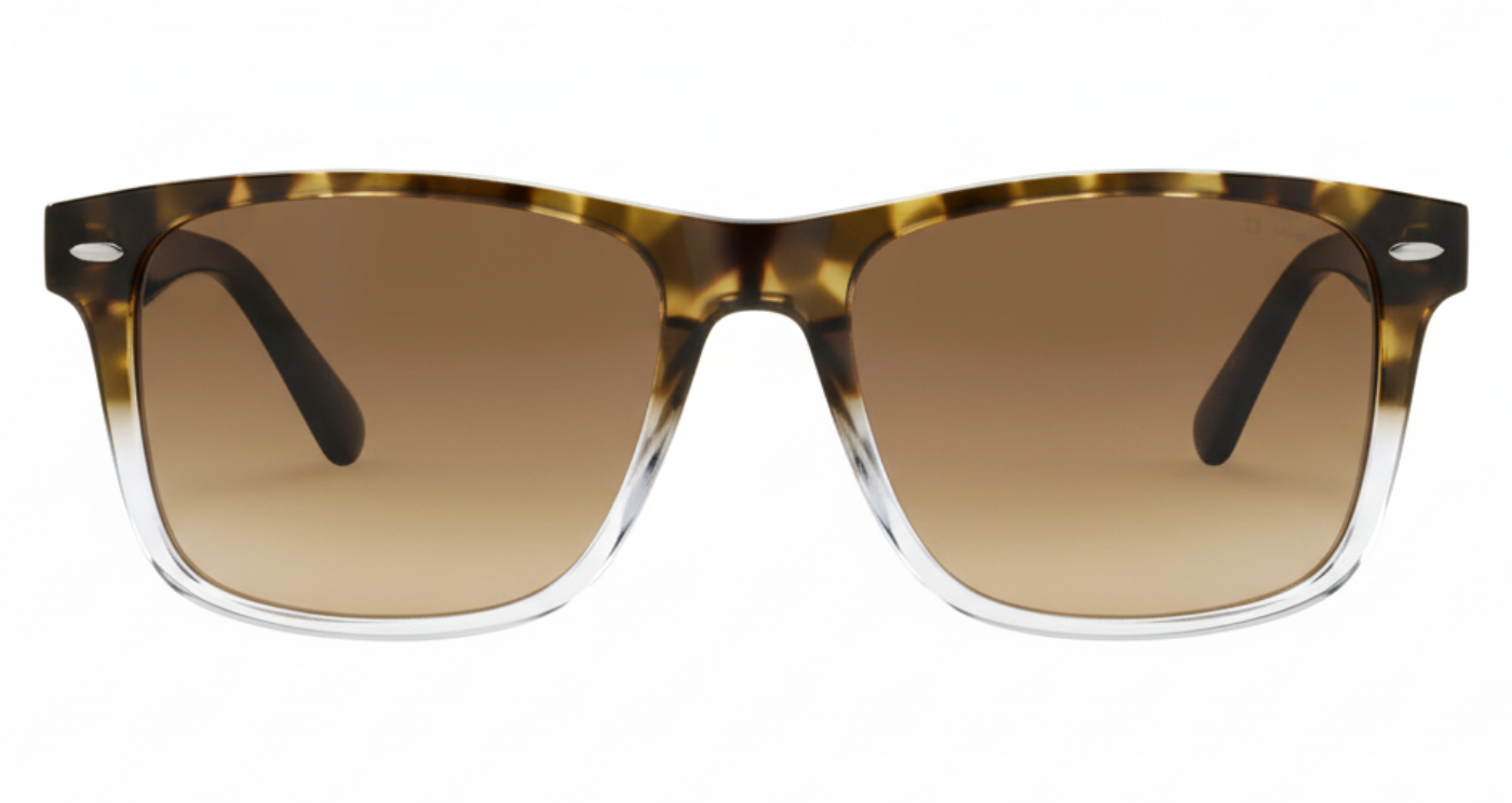 Missandtrendy crystal wayfarer sunglasses with tortoiseshell frame and gradient brown lens 0º side view_01