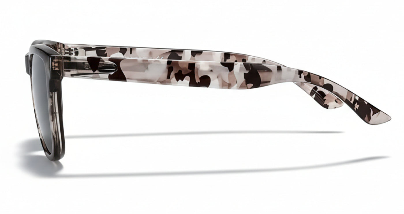 Missandtrendy dreamlike wayfarer sunglasses with black pattern frame and black lens side 90º side view_01